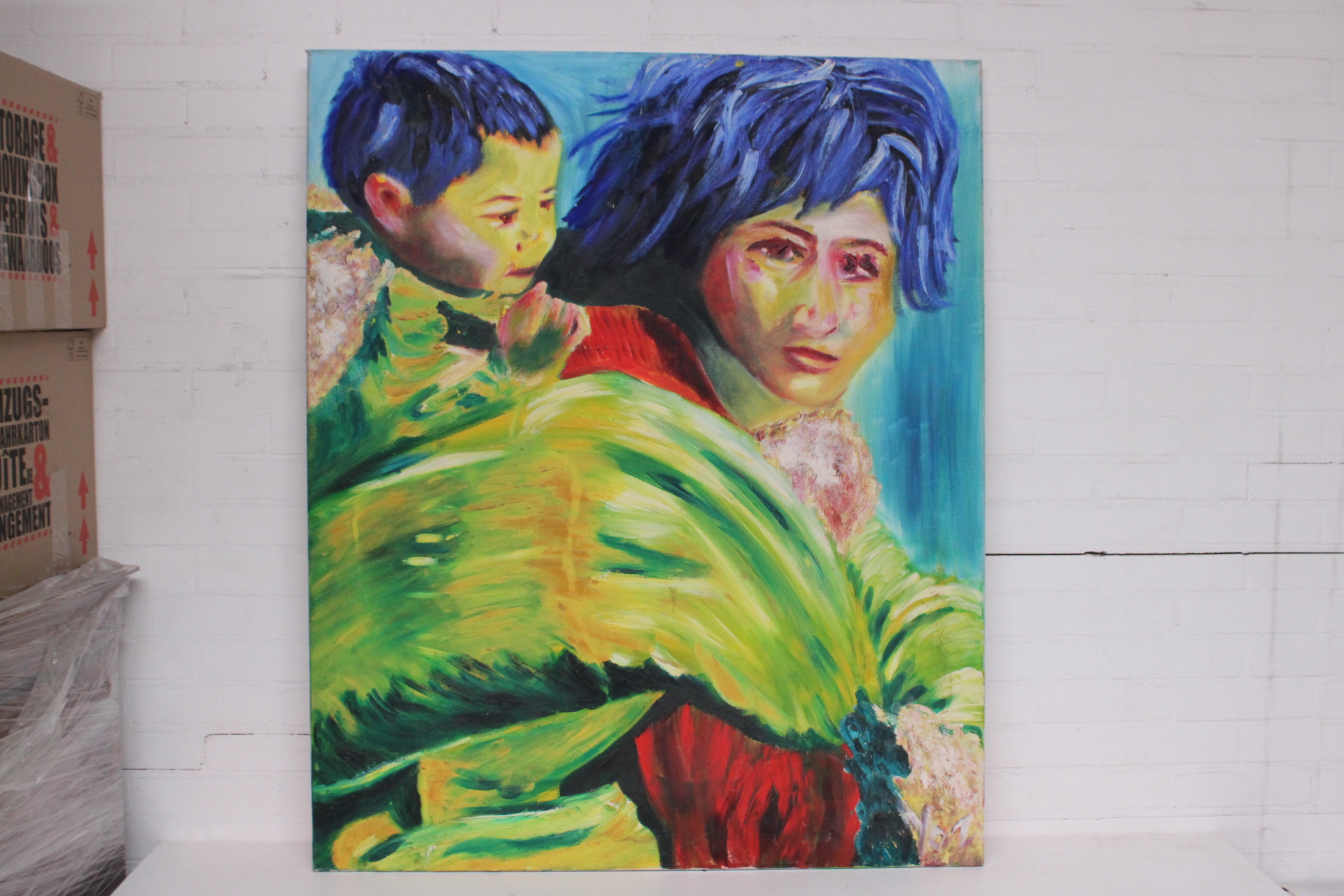 Schilderij moeder met kind – foto 2 – kavel bij GSD Auctions, Zoeterwoude