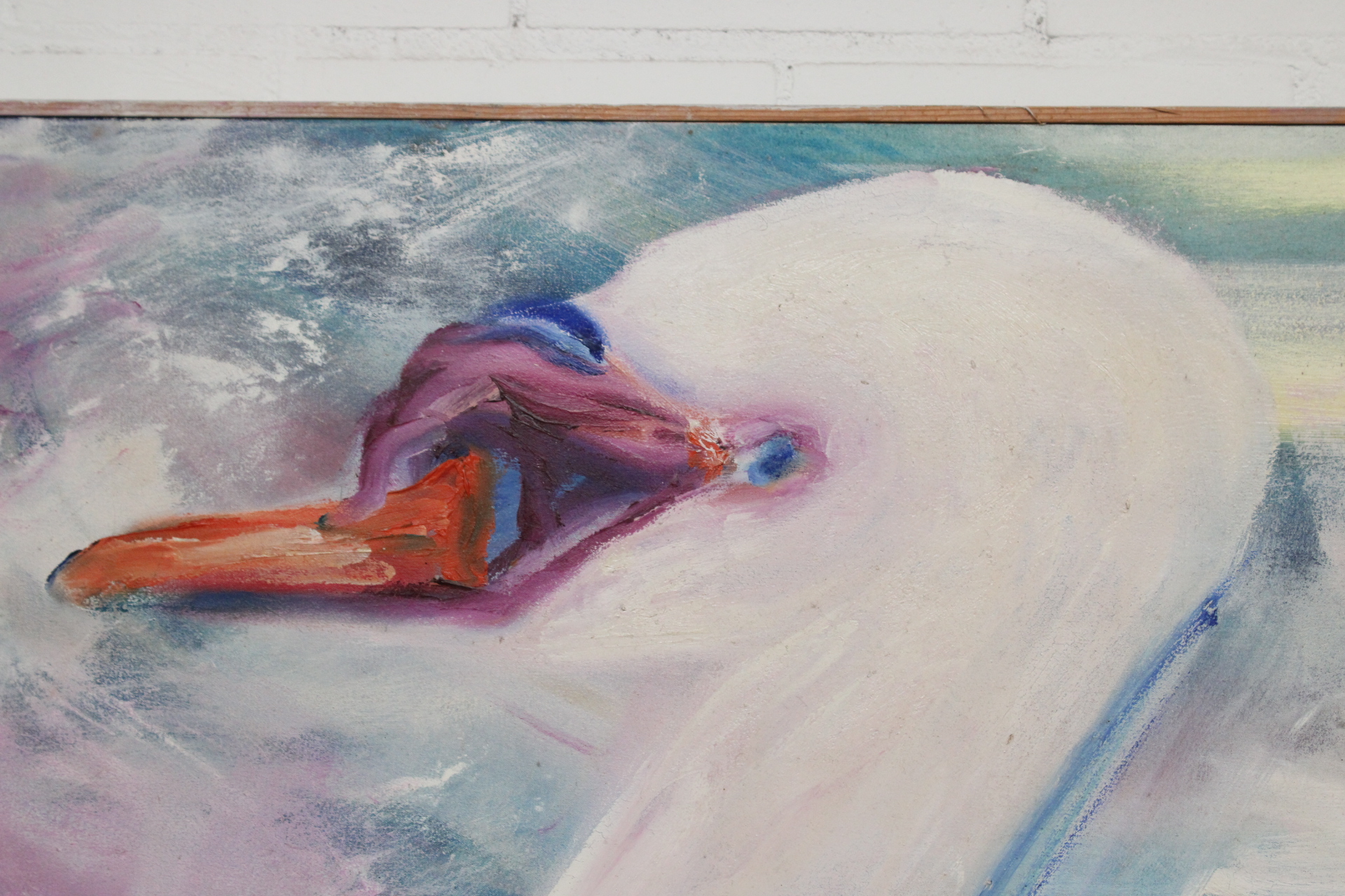 Schilderij zwaan in pastelkleuren – foto 4 – kavel bij GSD Auctions, Zoeterwoude