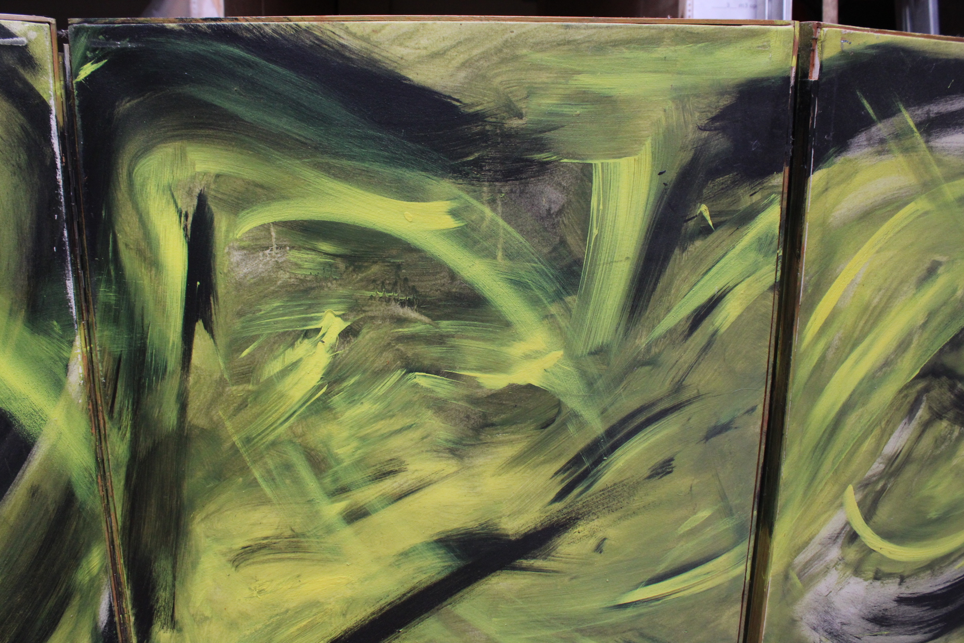 Abstract drieluik schilderij – foto 5 – kavel bij GSD Auctions, Zoeterwoude