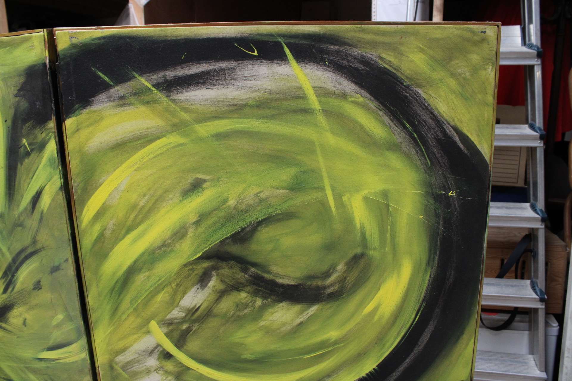 Abstract drieluik schilderij – foto 7 – kavel bij GSD Auctions, Zoeterwoude