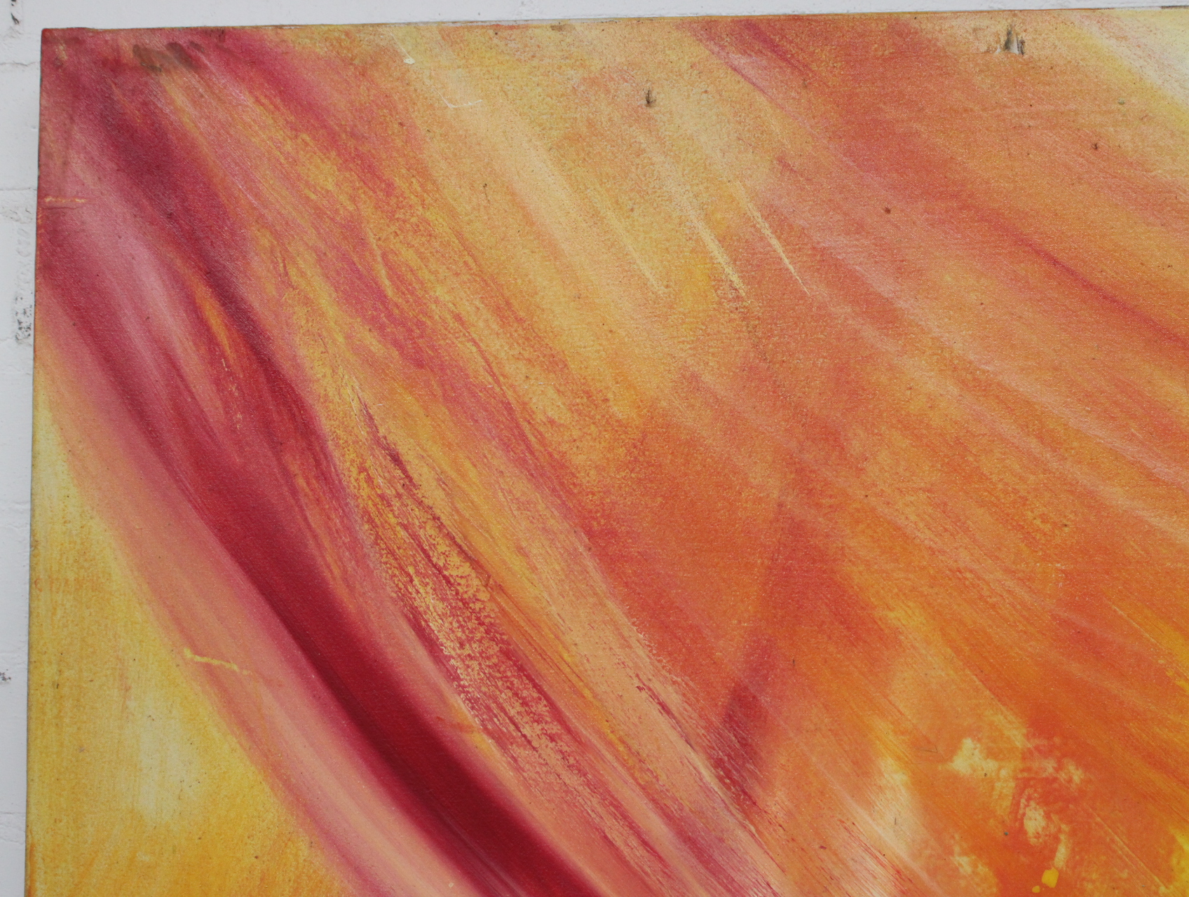 Abstract schilderij in warme oranje tinten – foto 3 – kavel bij GSD Auctions, Zoeterwoude