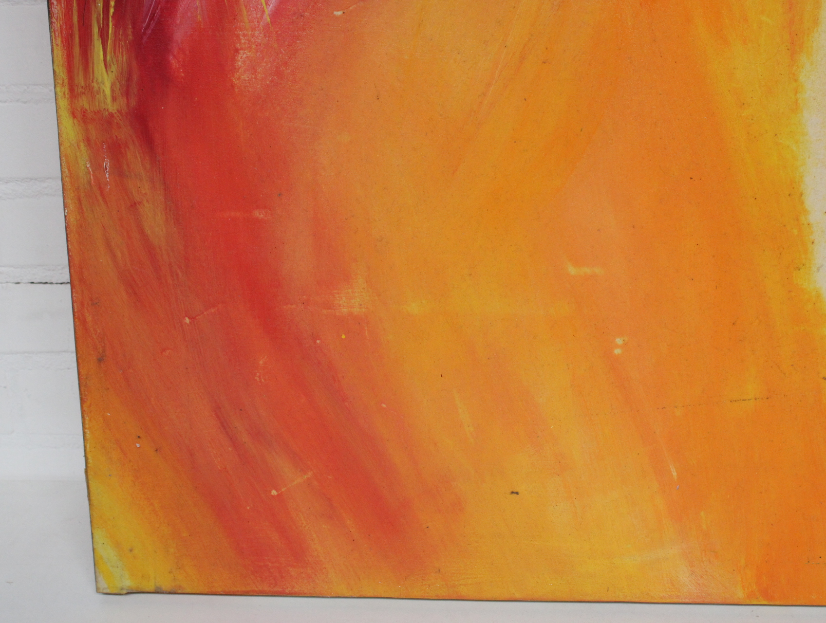 Abstract schilderij in warme oranje tinten – foto 7 – kavel bij GSD Auctions, Zoeterwoude