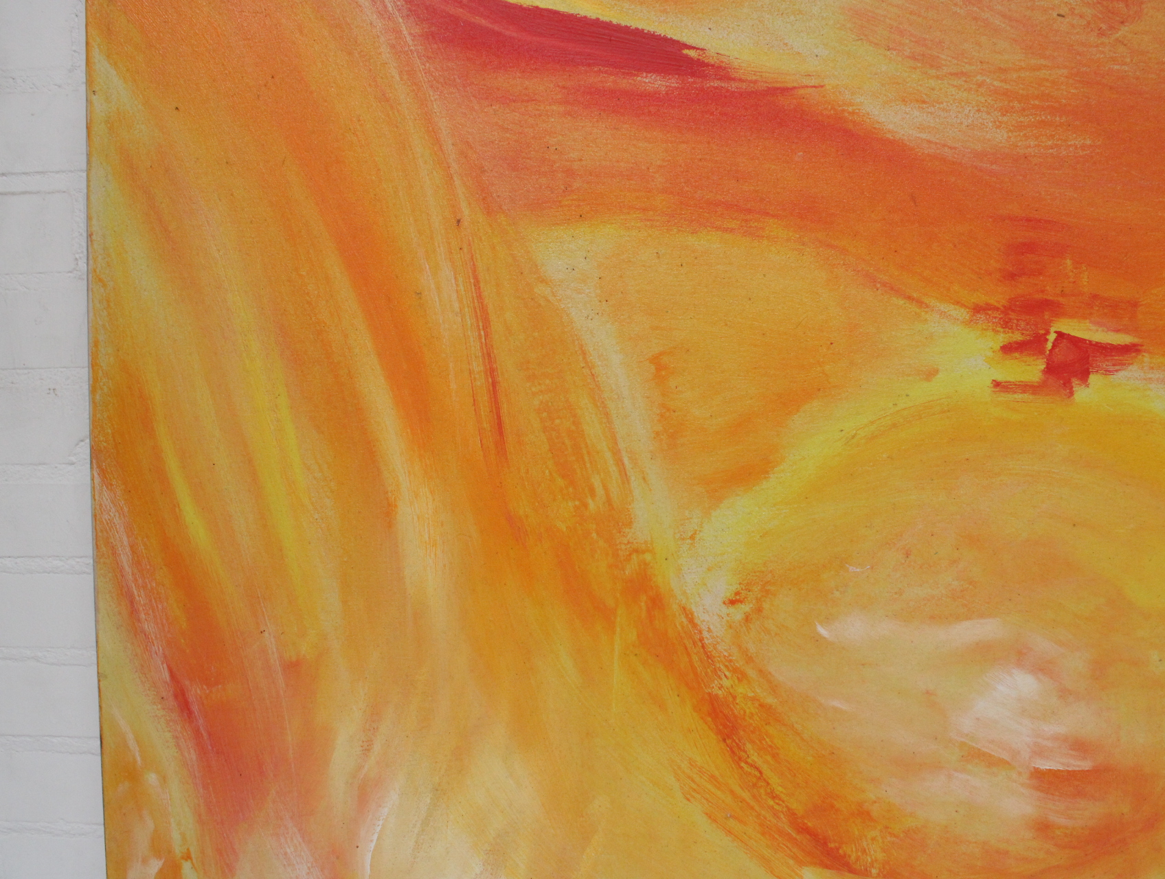 Abstract schilderij in gele en oranje tinten – foto 6 – kavel bij GSD Auctions, Zoeterwoude