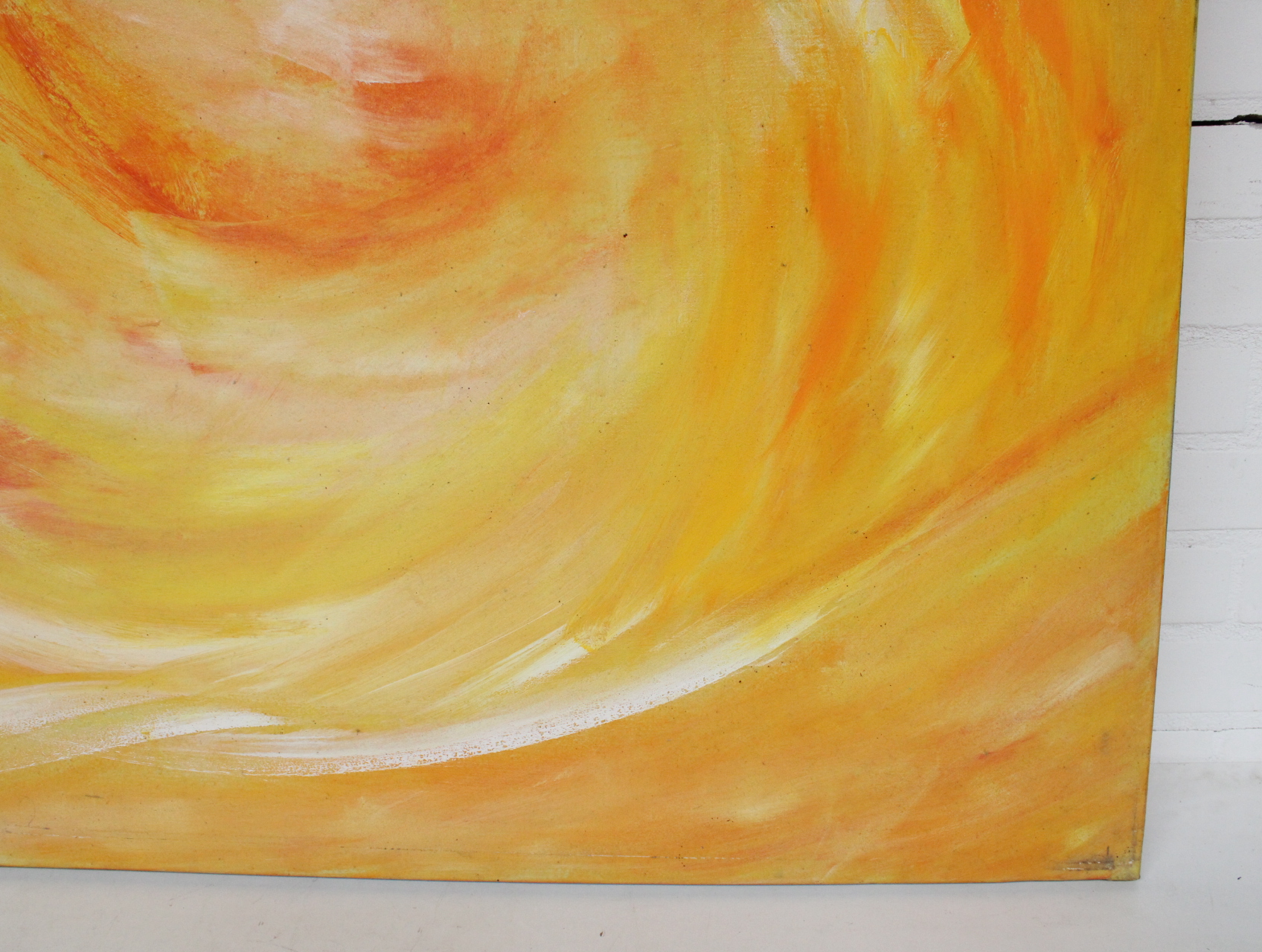 Abstract schilderij in gele en oranje tinten – foto 8 – kavel bij GSD Auctions, Zoeterwoude