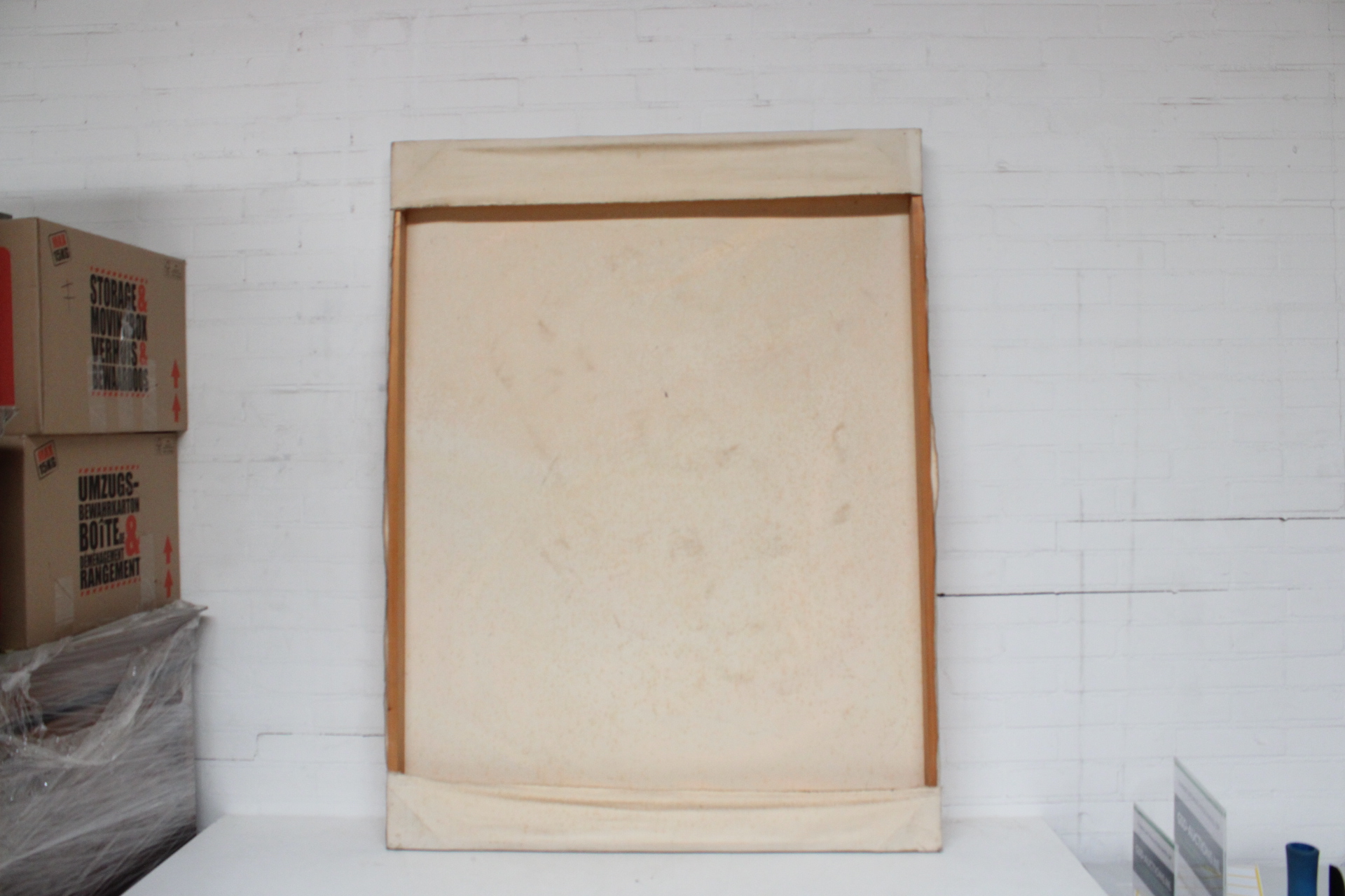 Abstract schilderij in gele en oranje tinten – foto 9 – kavel bij GSD Auctions, Zoeterwoude