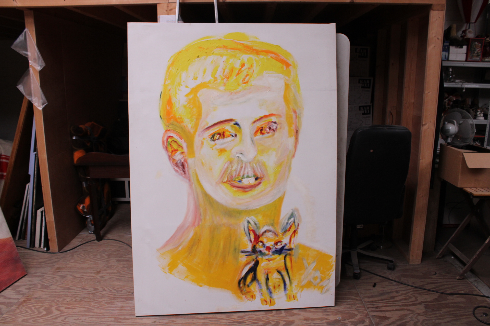 Grote schilderij moderne portretkunst – foto 2 – kavel bij GSD Auctions, Zoeterwoude
