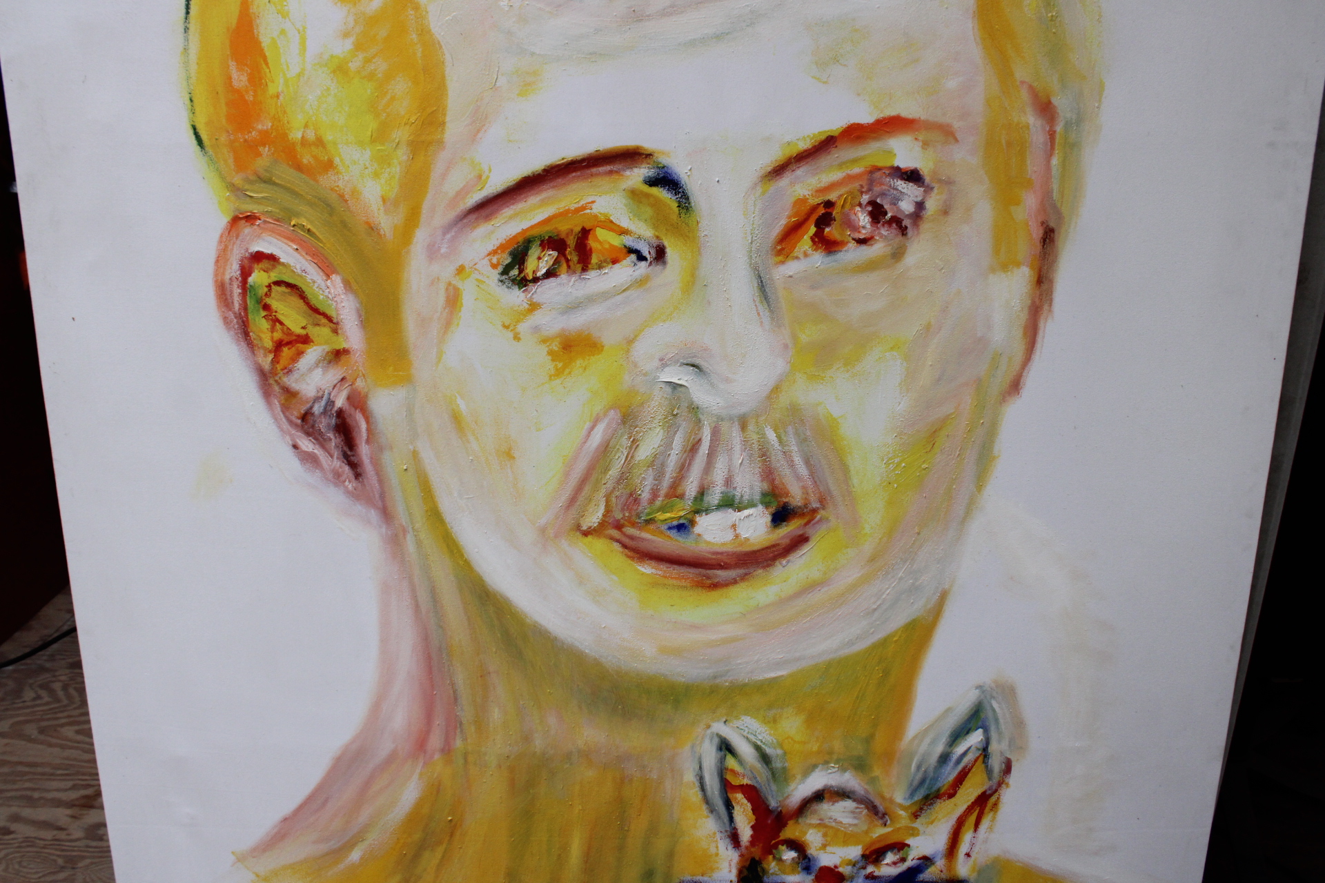 Grote schilderij moderne portretkunst – foto 6 – kavel bij GSD Auctions, Zoeterwoude