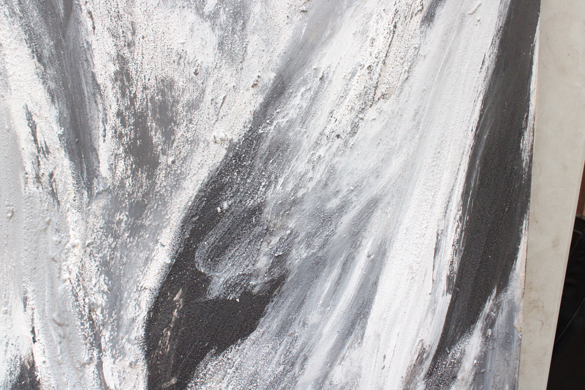 Abstract zwart-wit schilderij – foto 5 – kavel bij GSD Auctions, Zoeterwoude