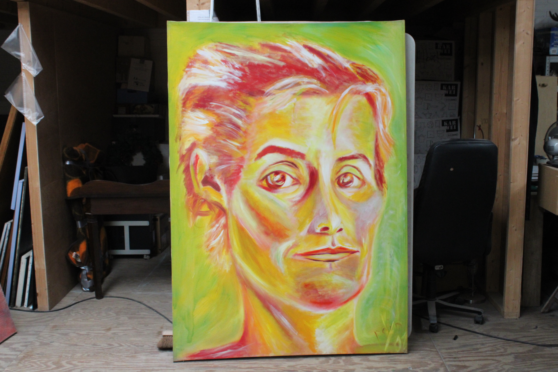 Schilderij kleurrijk portret – foto 2 – kavel bij GSD Auctions, Zoeterwoude