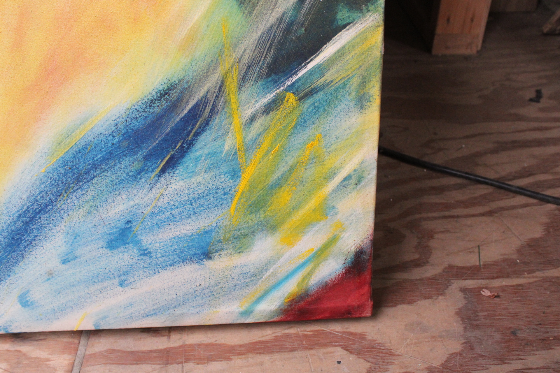 Abstract schilderij van twee gezichten – foto 7 – kavel bij GSD Auctions, Zoeterwoude