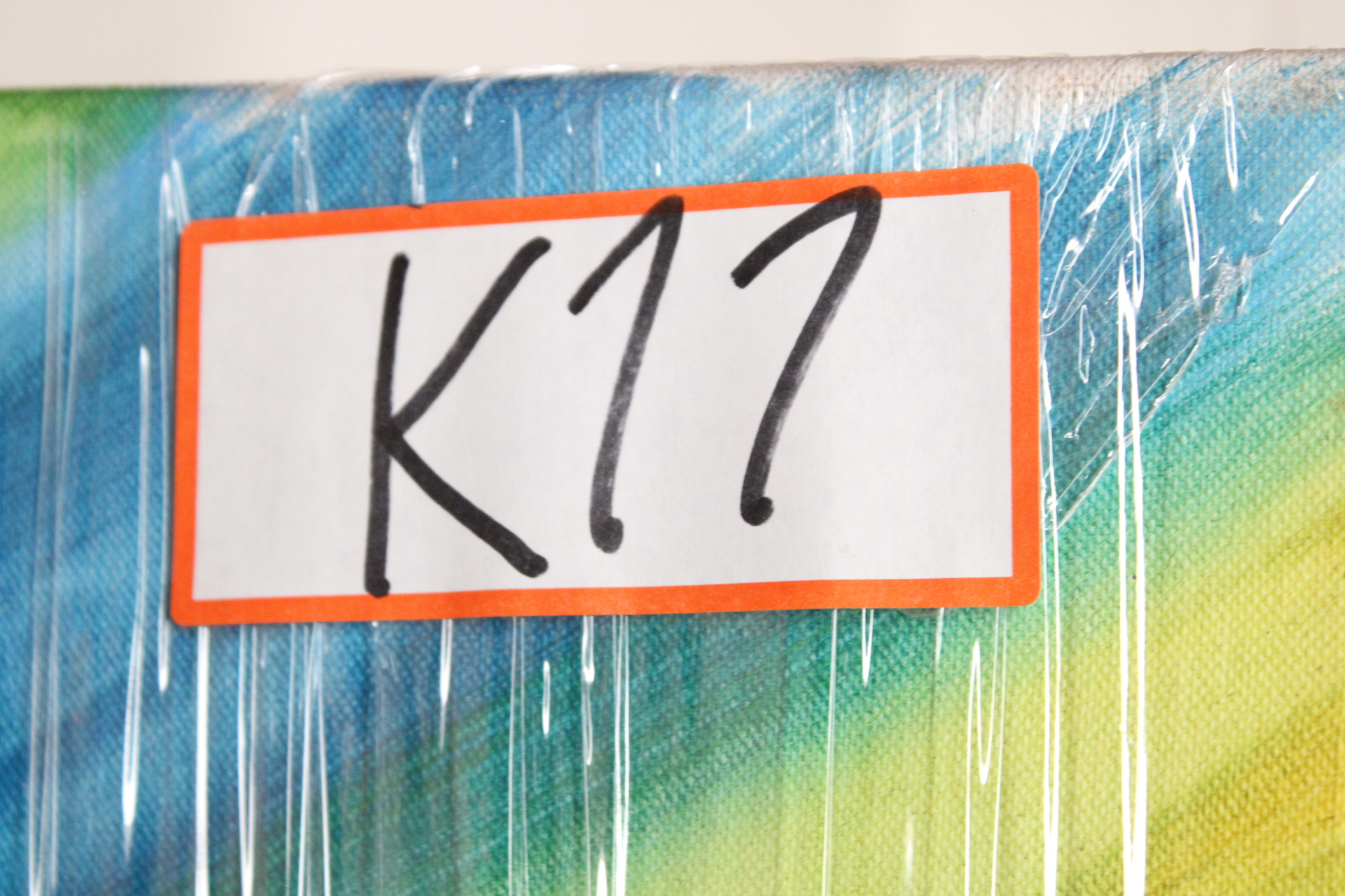 Abstract schilderij met kleurrijke lijnen – foto 10 – kavel bij GSD Auctions, Zoeterwoude