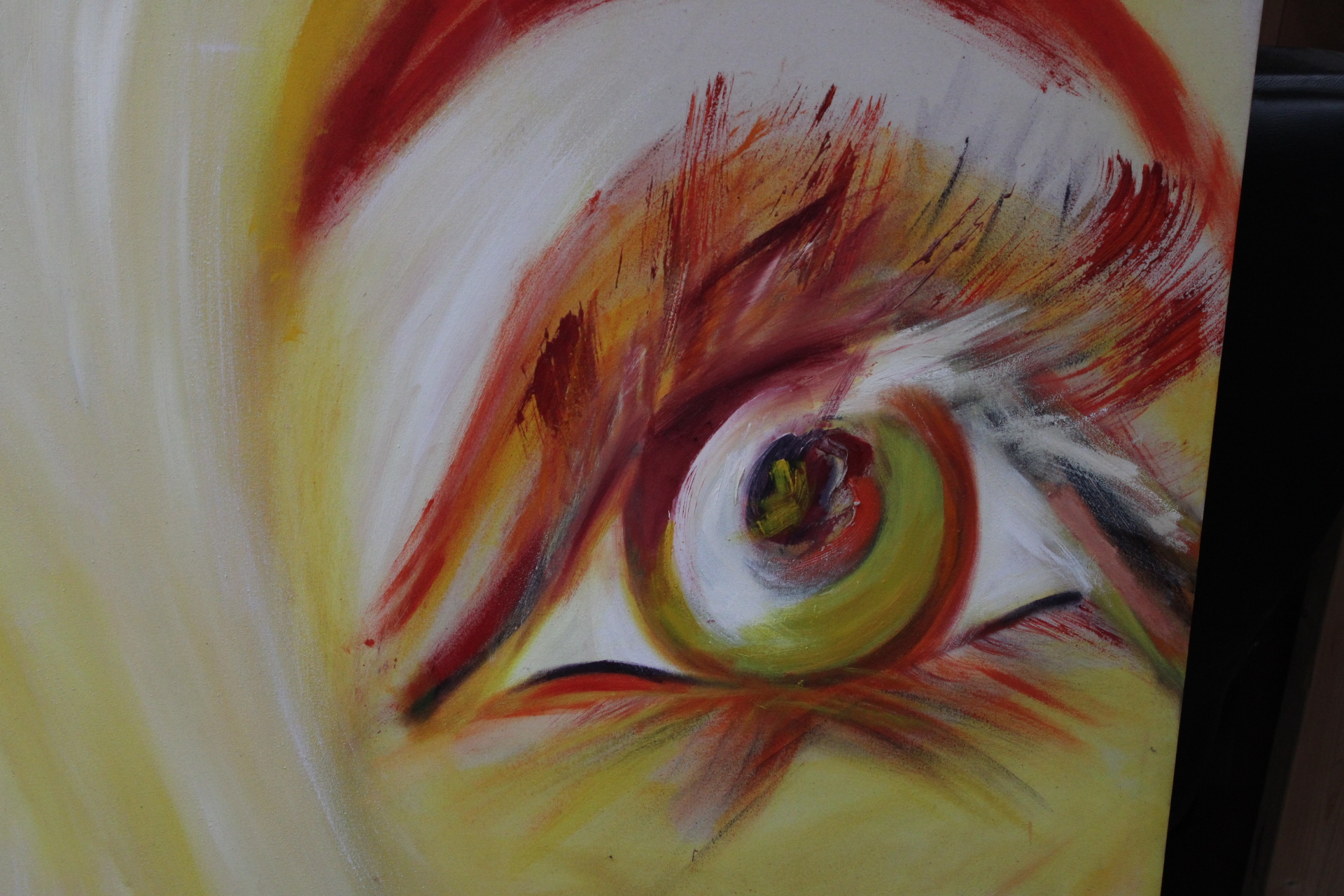 Groot kleurrijk abstract portretschilderij – foto 5 – kavel bij GSD Auctions, Zoeterwoude