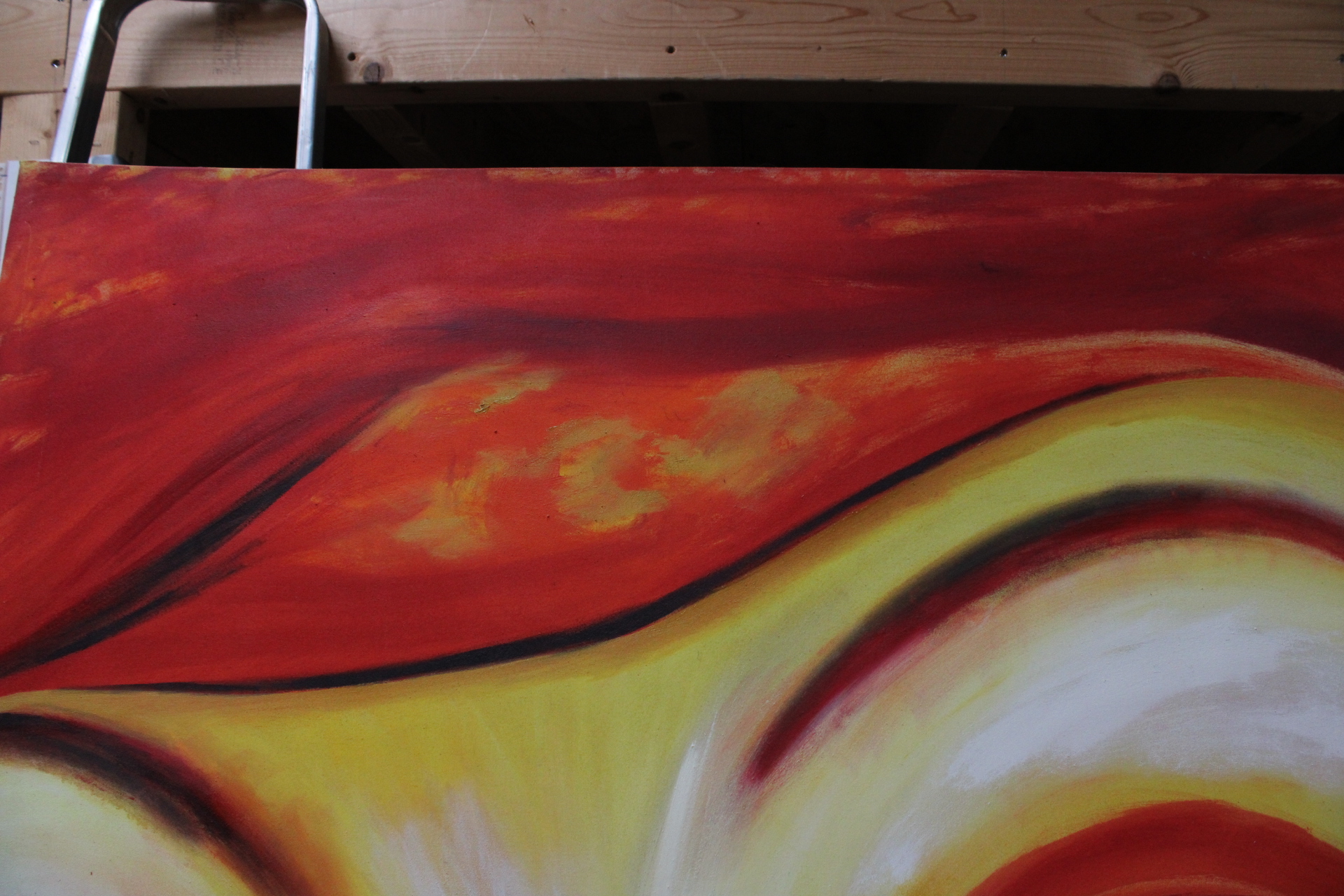 Groot kleurrijk abstract portretschilderij – foto 7 – kavel bij GSD Auctions, Zoeterwoude