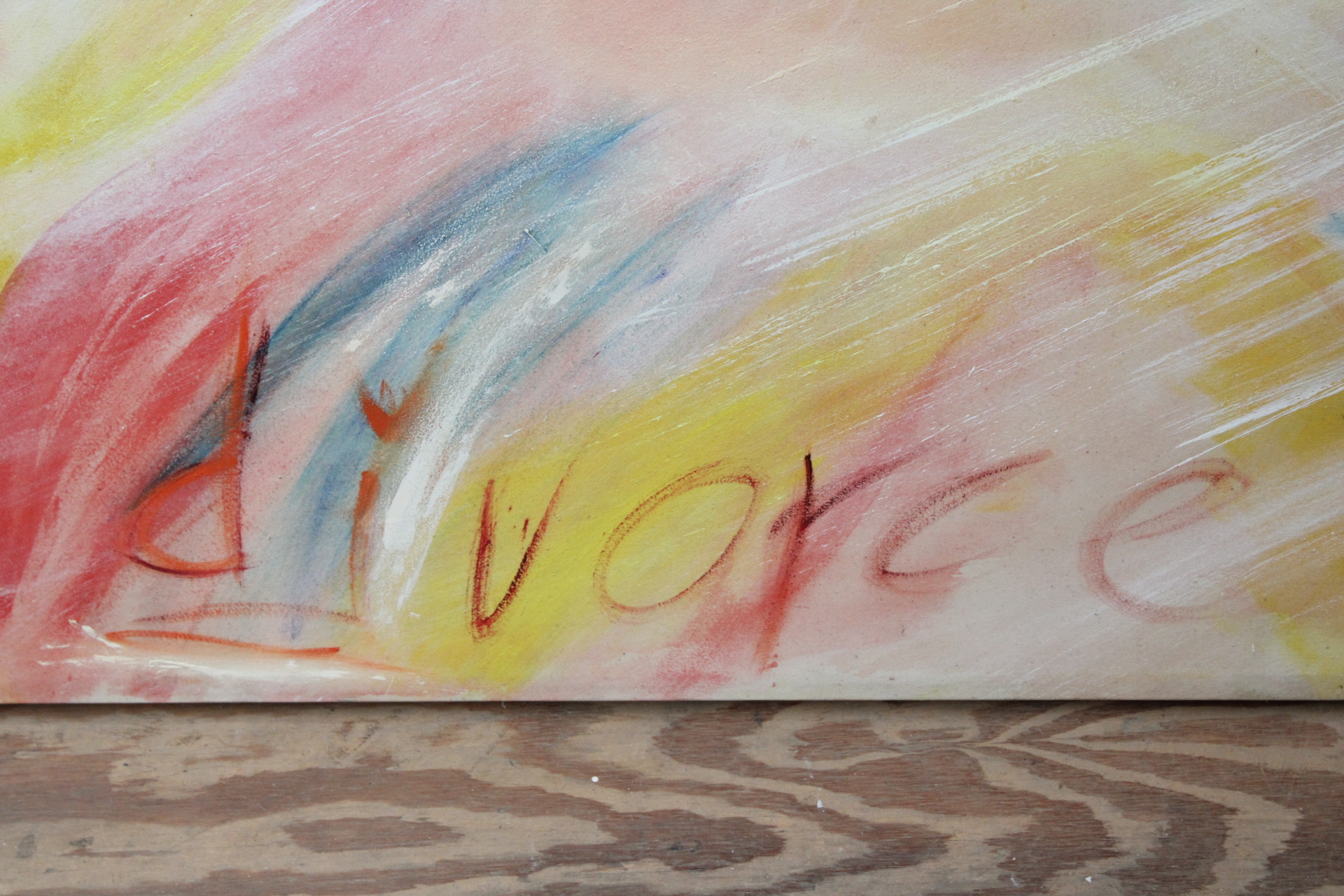 Abstract schilderij met twee gezichten – foto 4 – kavel bij GSD Auctions, Zoeterwoude