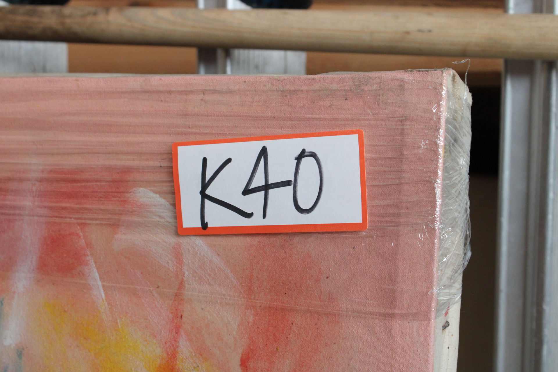 Abstract schilderij met twee gezichten – foto 10 – kavel bij GSD Auctions, Zoeterwoude