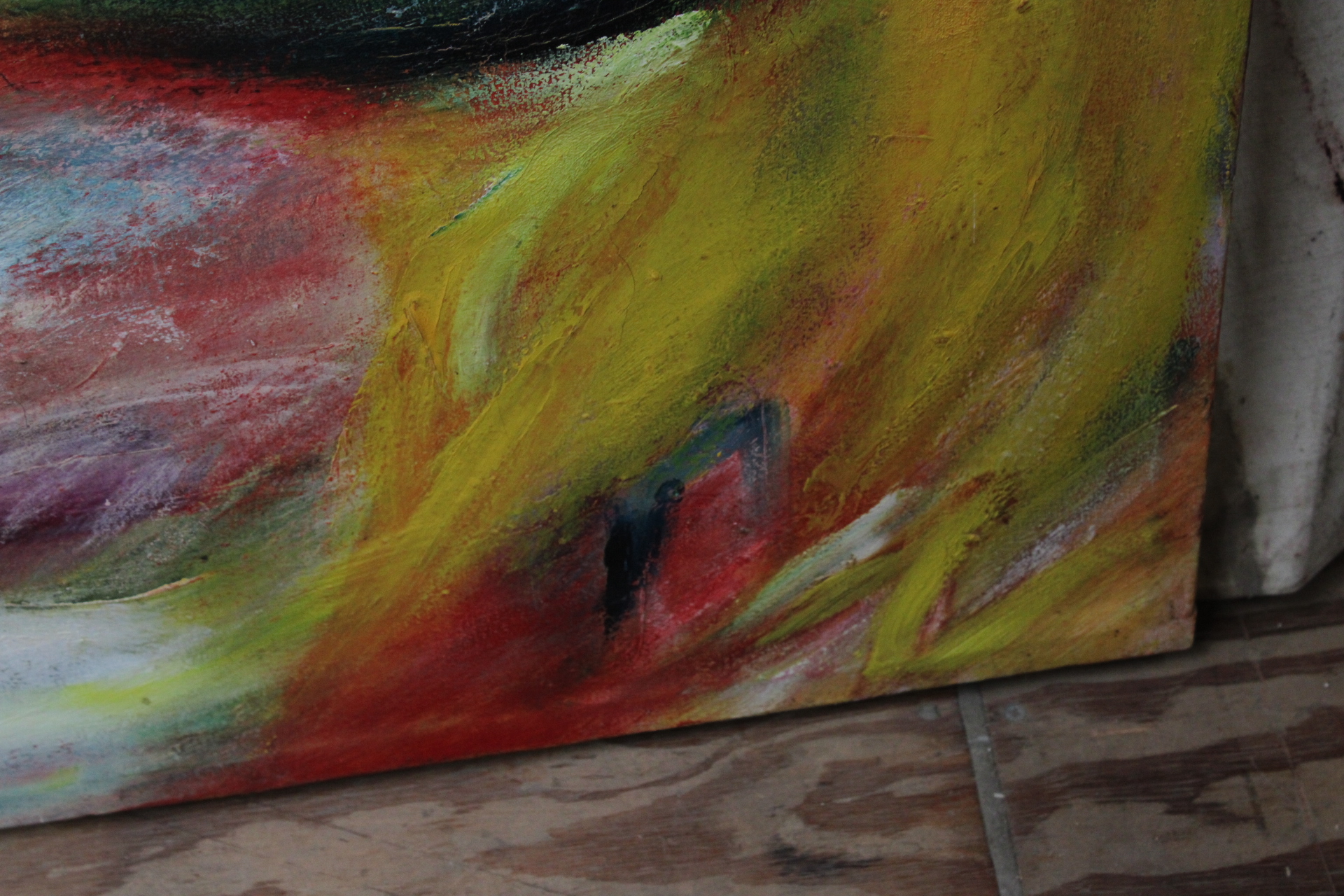 Abstract schilderij met kleurrijk bloemmotief – foto 3 – kavel bij GSD Auctions, Zoeterwoude