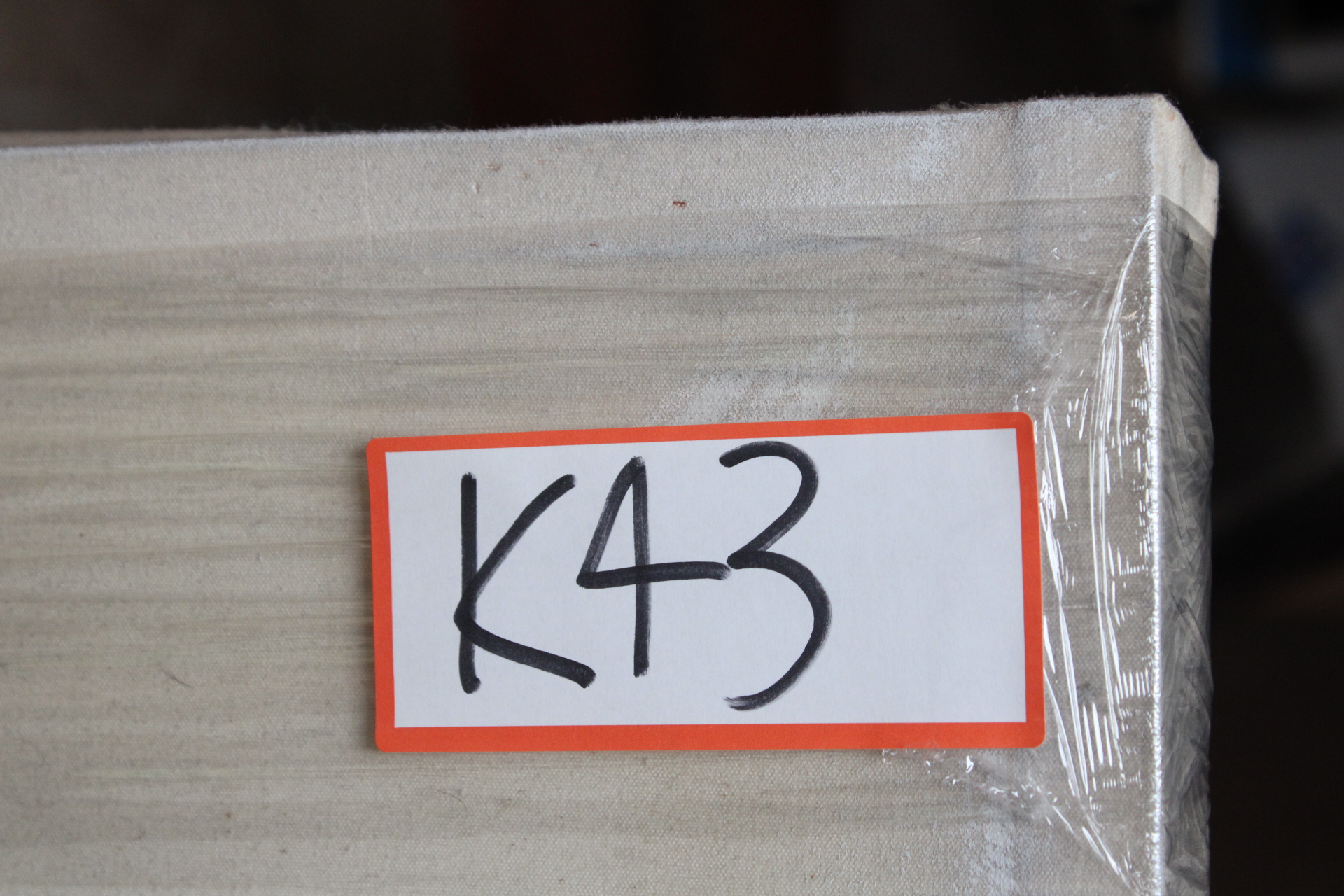 Groot schilderij portret in geel en wit – foto 9 – kavel bij GSD Auctions, Zoeterwoude