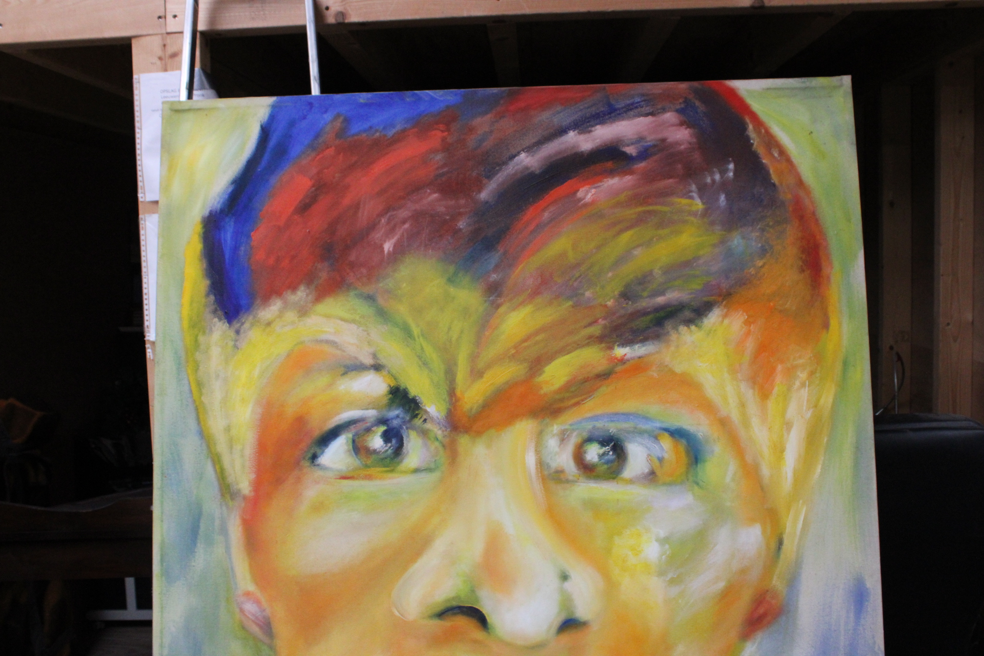 Abstract schilderij gezicht 'Alice' – foto 4 – kavel bij GSD Auctions, Zoeterwoude