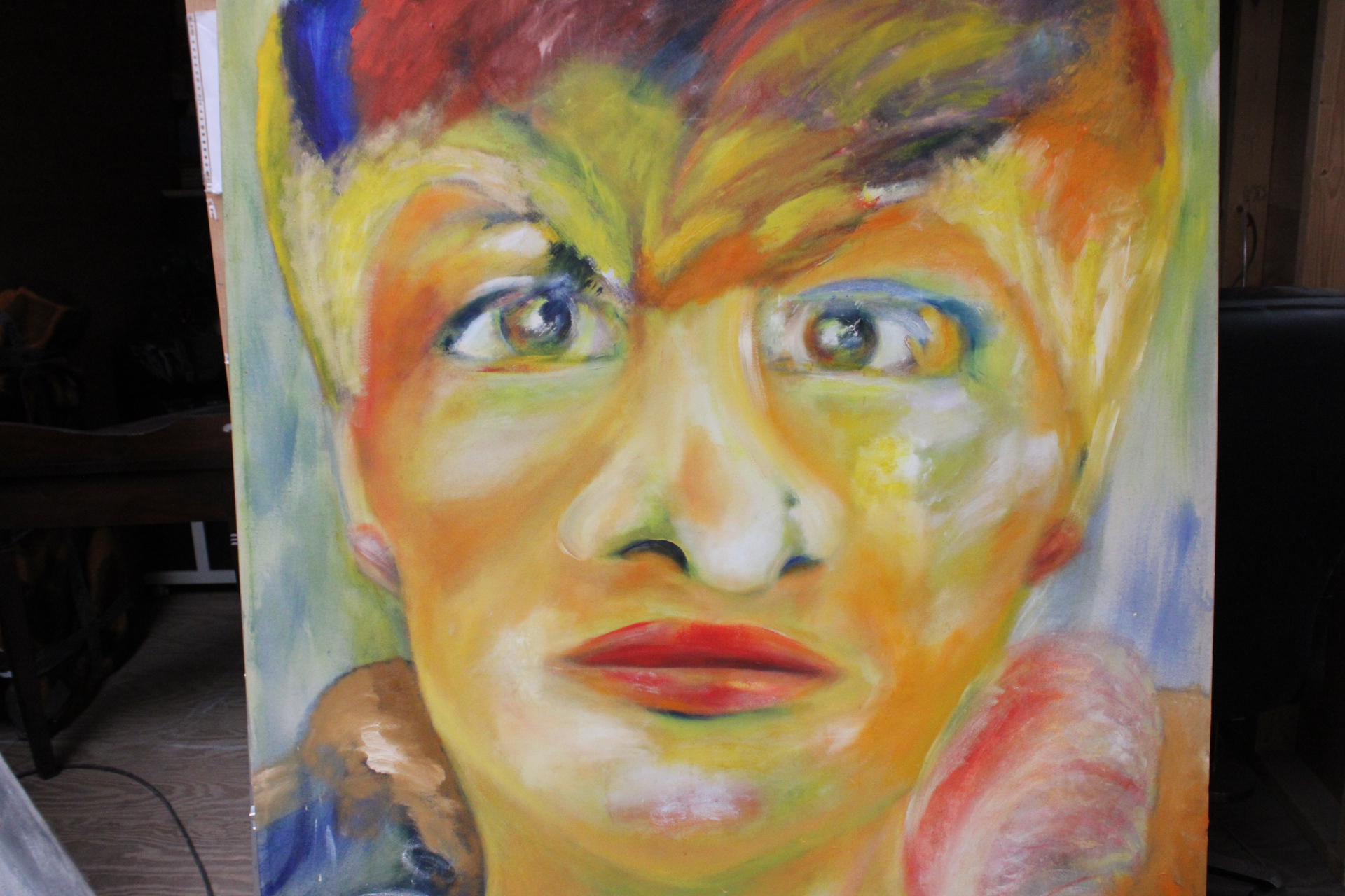 Abstract schilderij gezicht 'Alice' – foto 5 – kavel bij GSD Auctions, Zoeterwoude