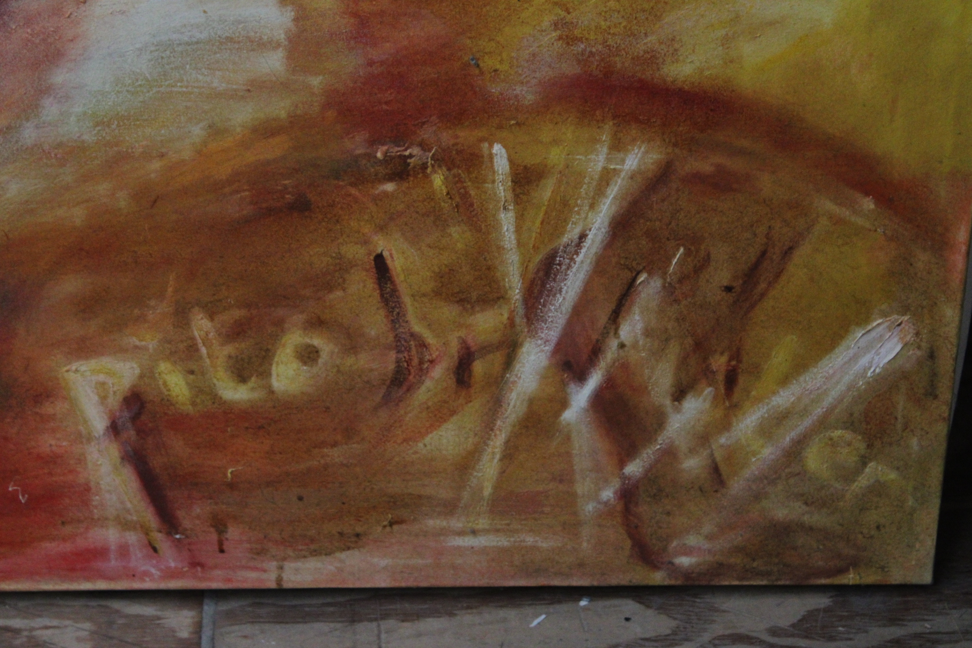 Modern schilderij vrouw bij zonsondergang – foto 3 – kavel bij GSD Auctions, Zoeterwoude