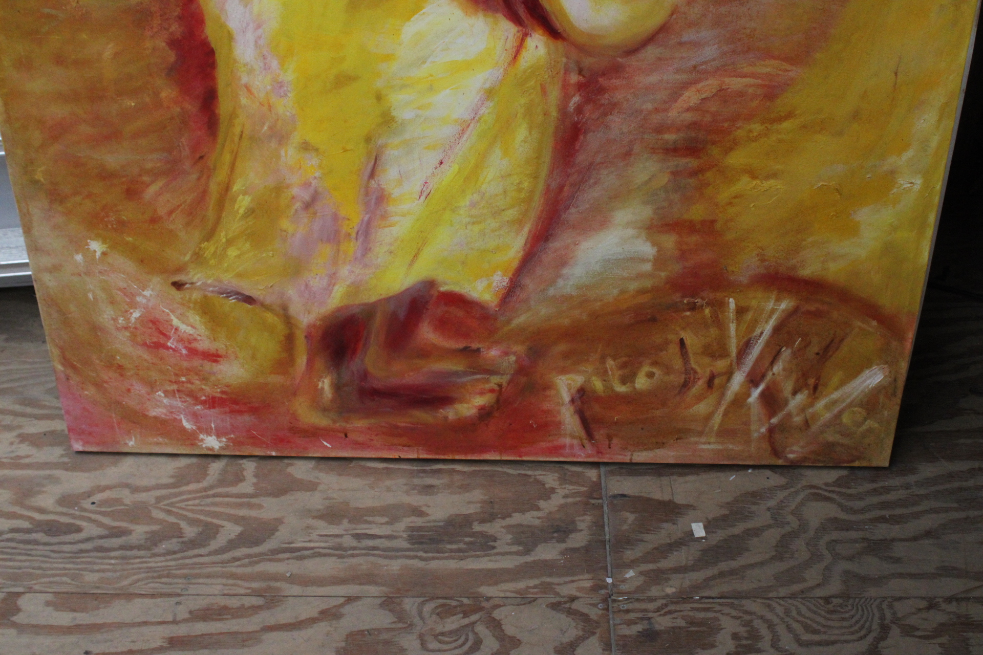 Modern schilderij vrouw bij zonsondergang – foto 6 – kavel bij GSD Auctions, Zoeterwoude