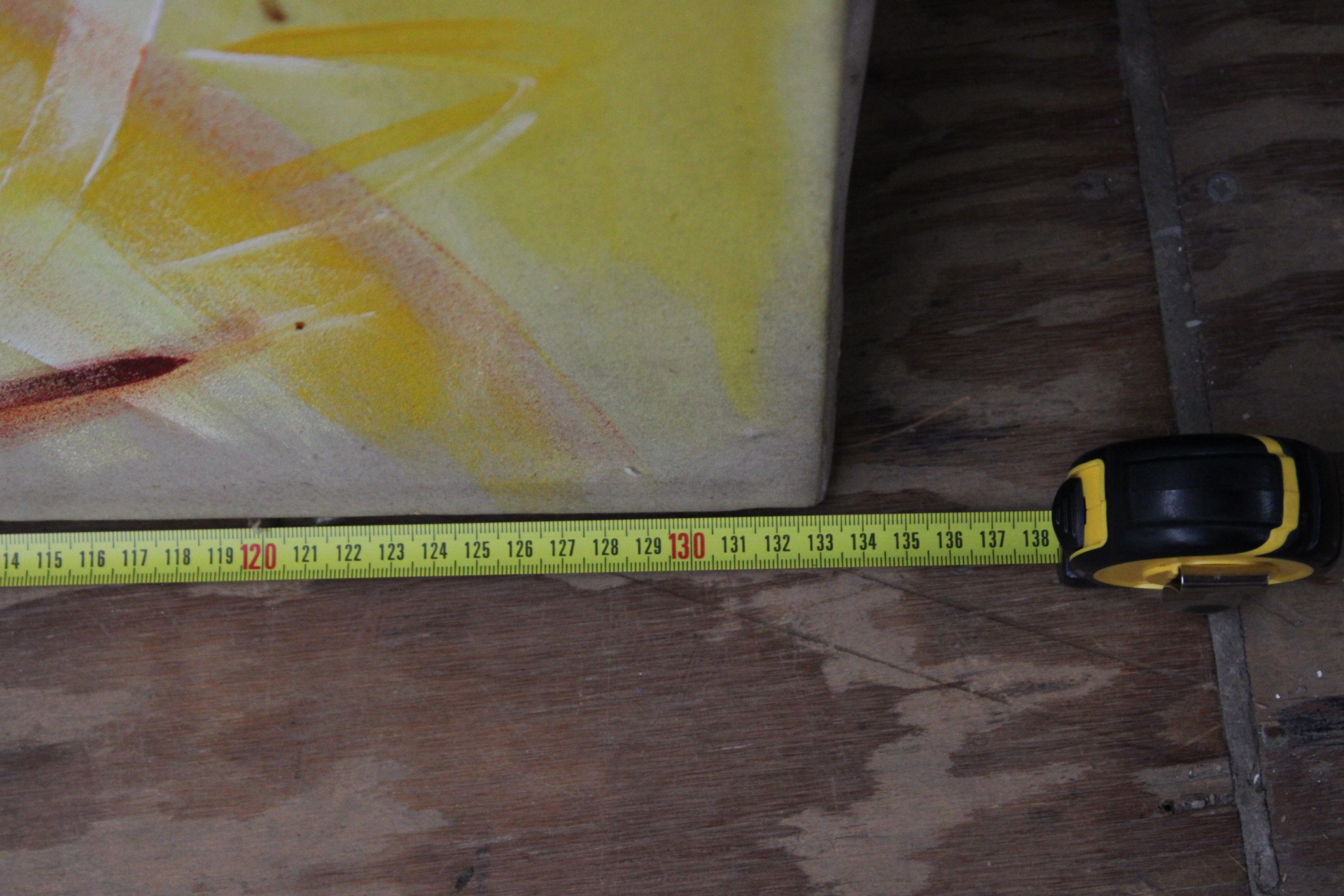Abstract schilderij met menselijke rug in rood en geel – foto 9 – kavel bij GSD Auctions, Zoeterwoude