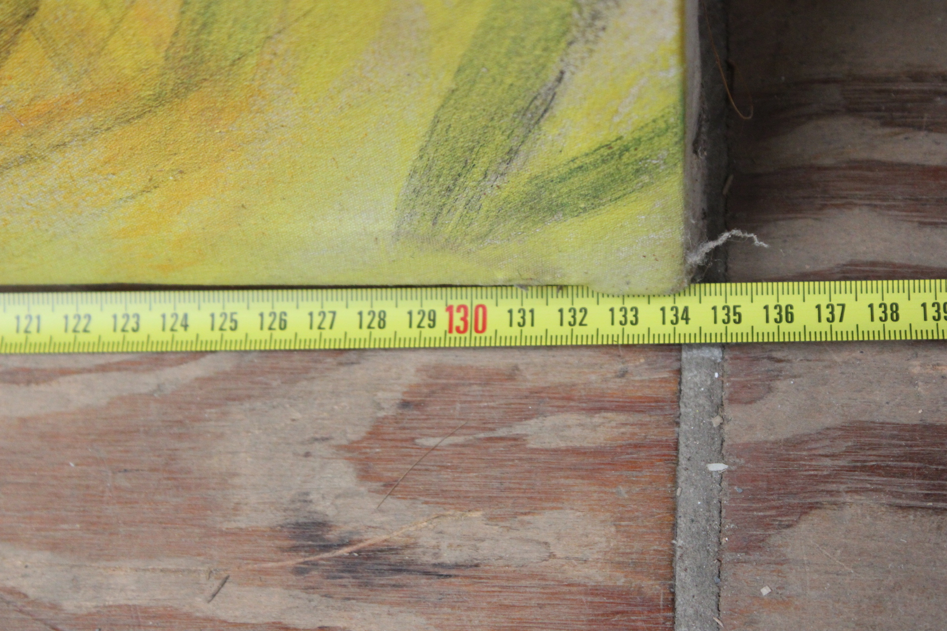 Abstract schilderij met gele en oranje tonen – foto 8 – kavel bij GSD Auctions, Zoeterwoude