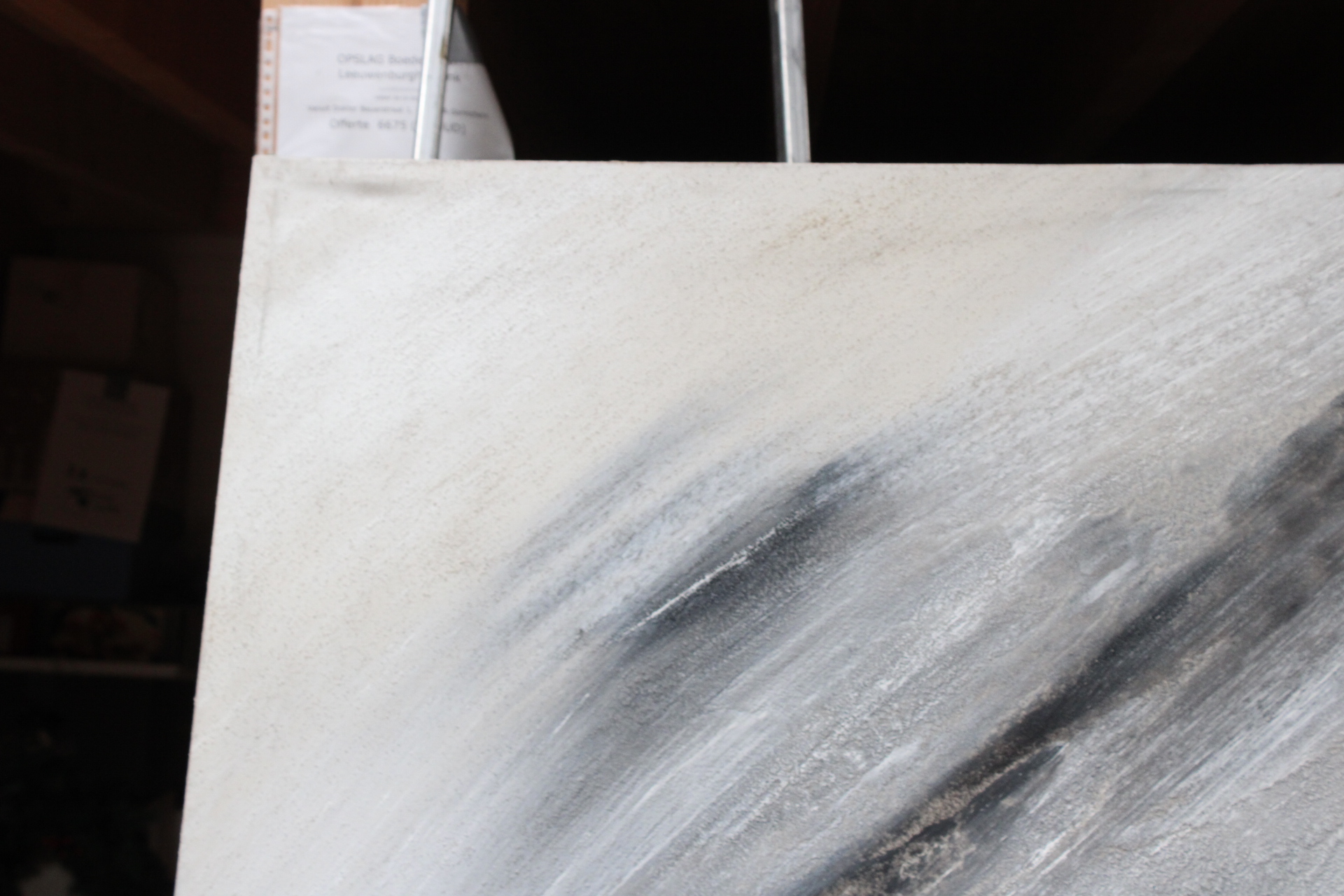Abstract schilderij in grijstinten – foto 3 – kavel bij GSD Auctions, Zoeterwoude