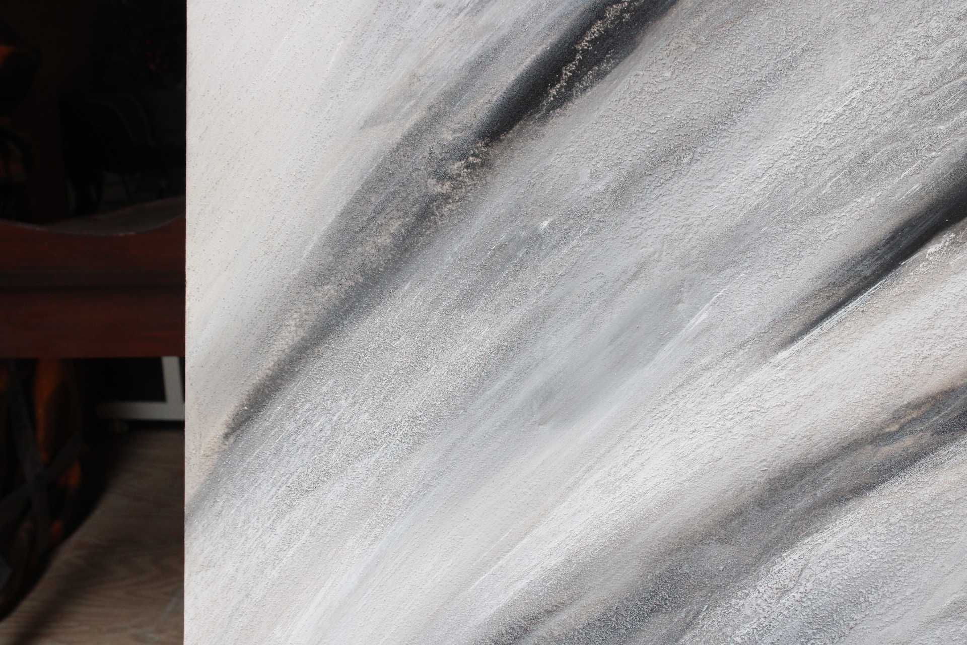 Abstract schilderij in grijstinten – foto 6 – kavel bij GSD Auctions, Zoeterwoude