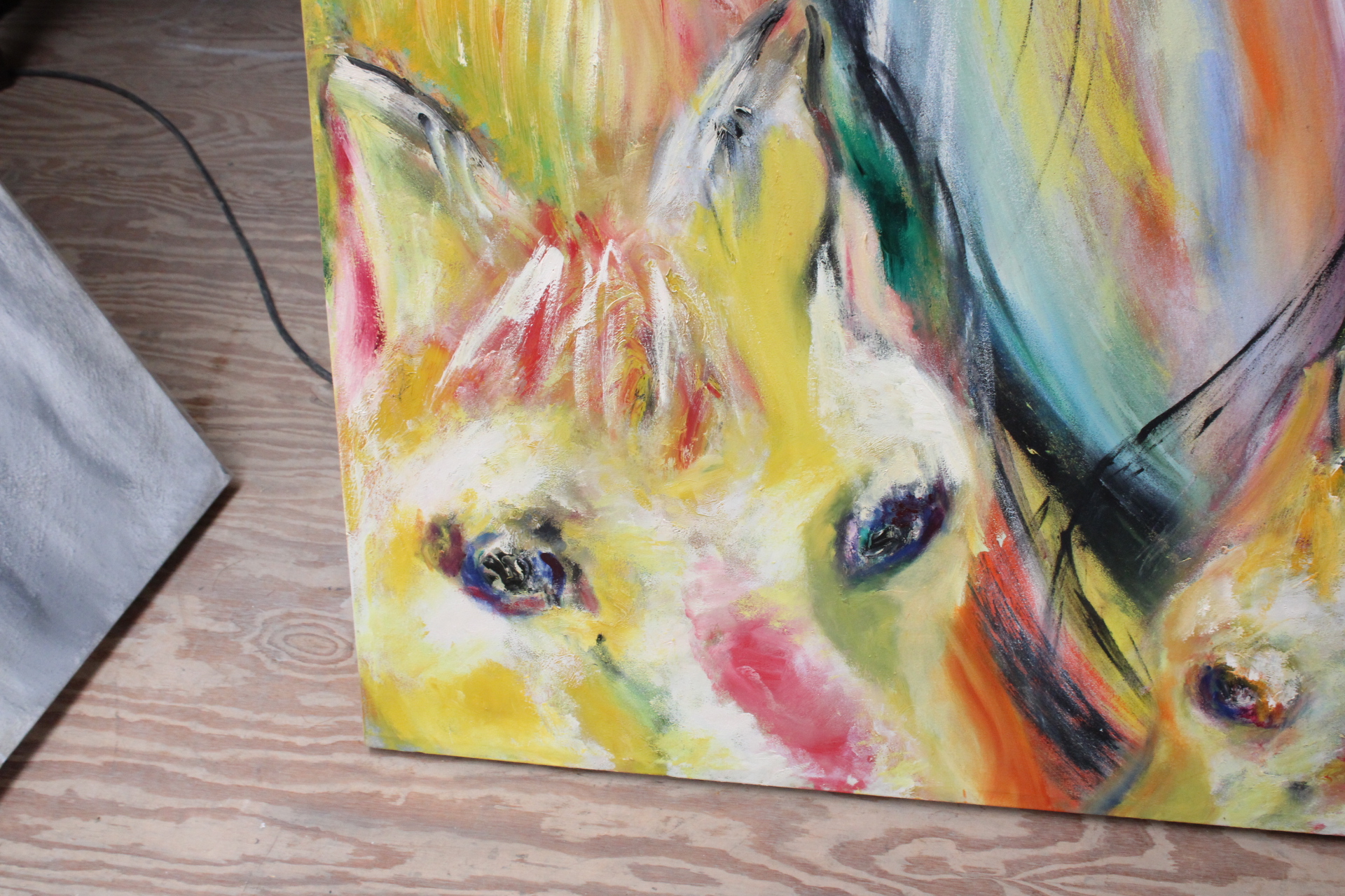 Abstract schilderij met dierenkoppen – foto 4 – kavel bij GSD Auctions, Zoeterwoude