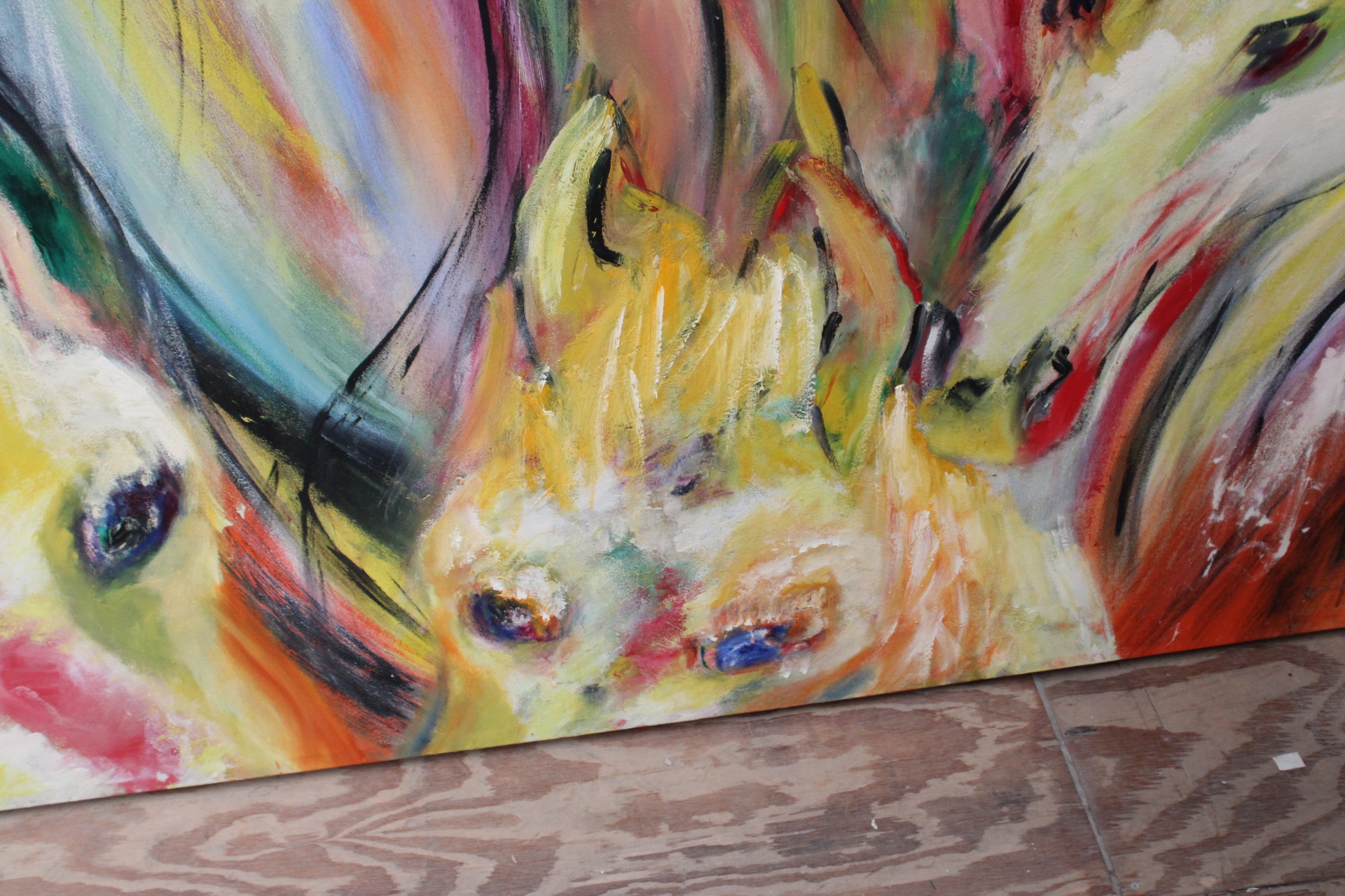 Abstract schilderij met dierenkoppen – foto 5 – kavel bij GSD Auctions, Zoeterwoude
