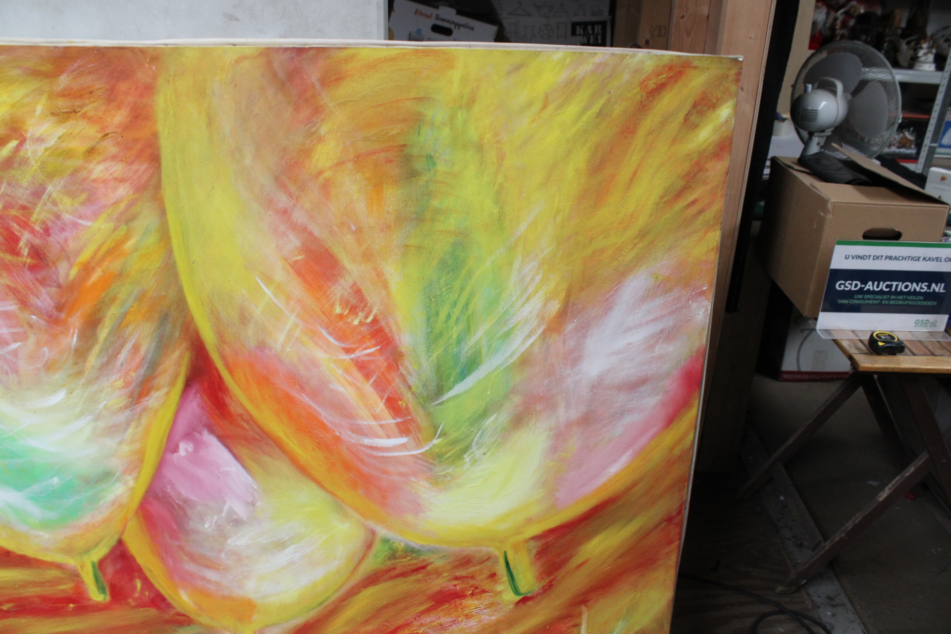 Abstract kleurrijk schilderij – foto 4 – kavel bij GSD Auctions, Zoeterwoude