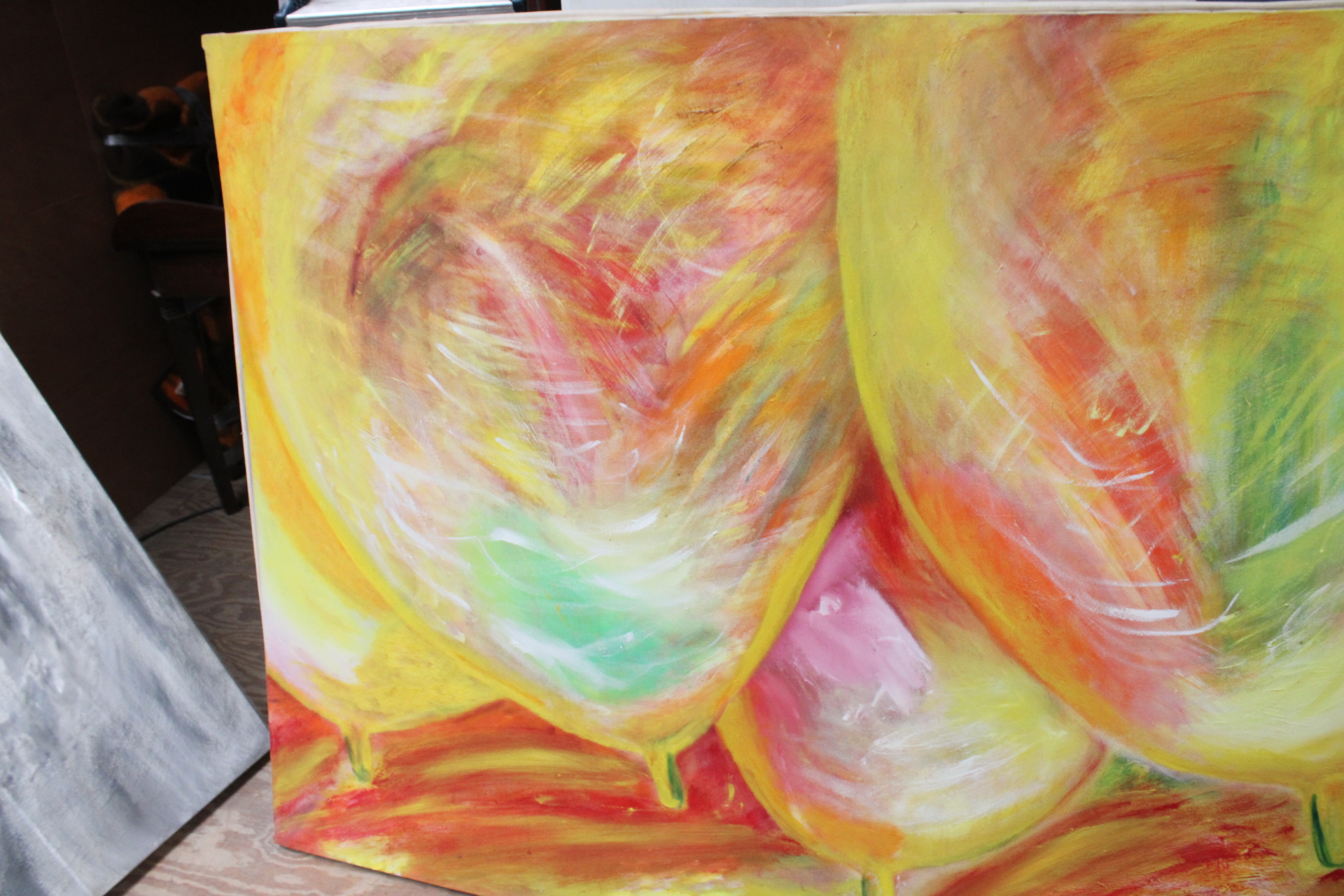 Abstract kleurrijk schilderij – foto 5 – kavel bij GSD Auctions, Zoeterwoude