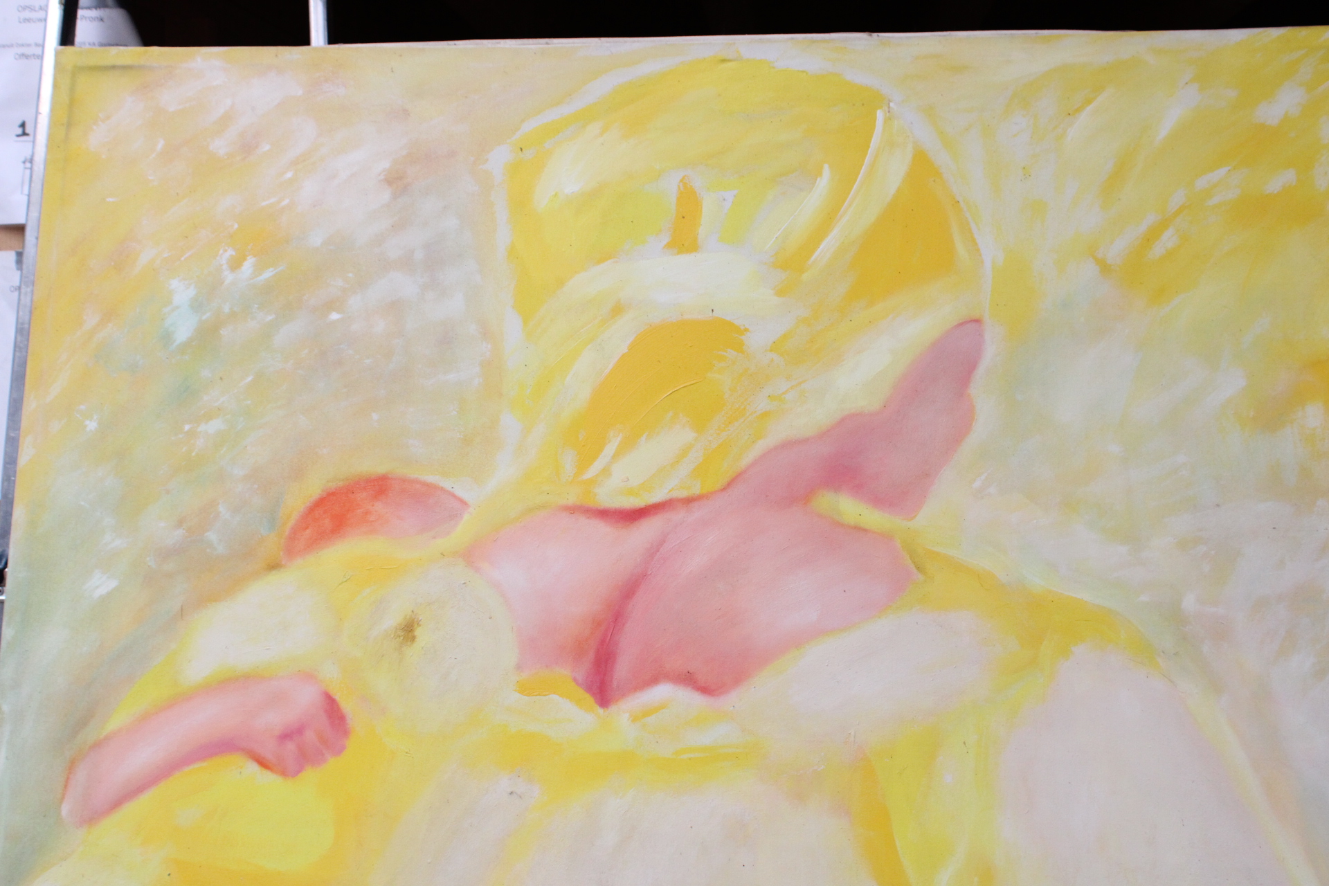 Groot schilderij met gele tinten – foto 4 – kavel bij GSD Auctions, Zoeterwoude