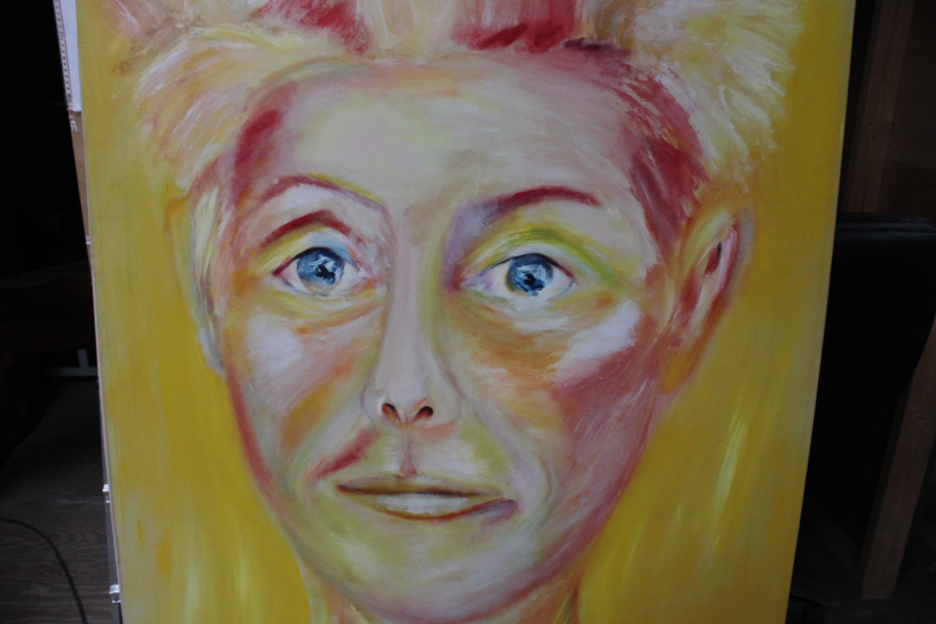 Schilderij portret gezicht met lichte haren – foto 4 – kavel bij GSD Auctions, Zoeterwoude