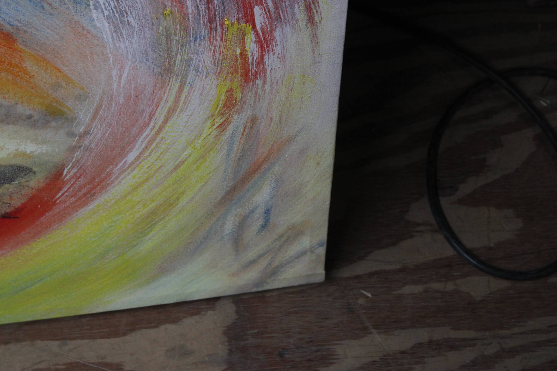 Abstract schilderij met spiralen en tekst – foto 3 – kavel bij GSD Auctions, Zoeterwoude