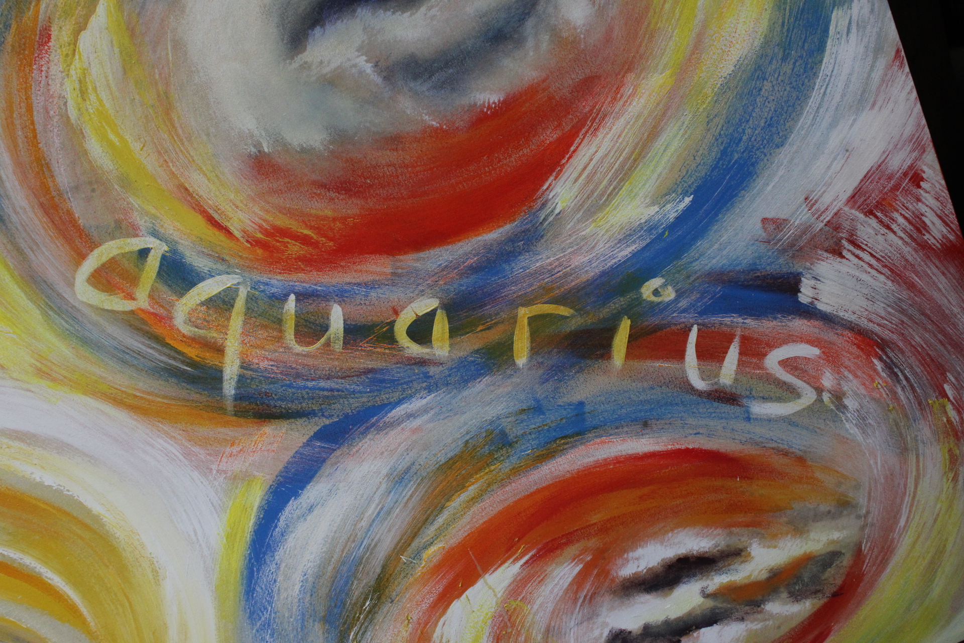 Abstract schilderij met spiralen en tekst – foto 4 – kavel bij GSD Auctions, Zoeterwoude