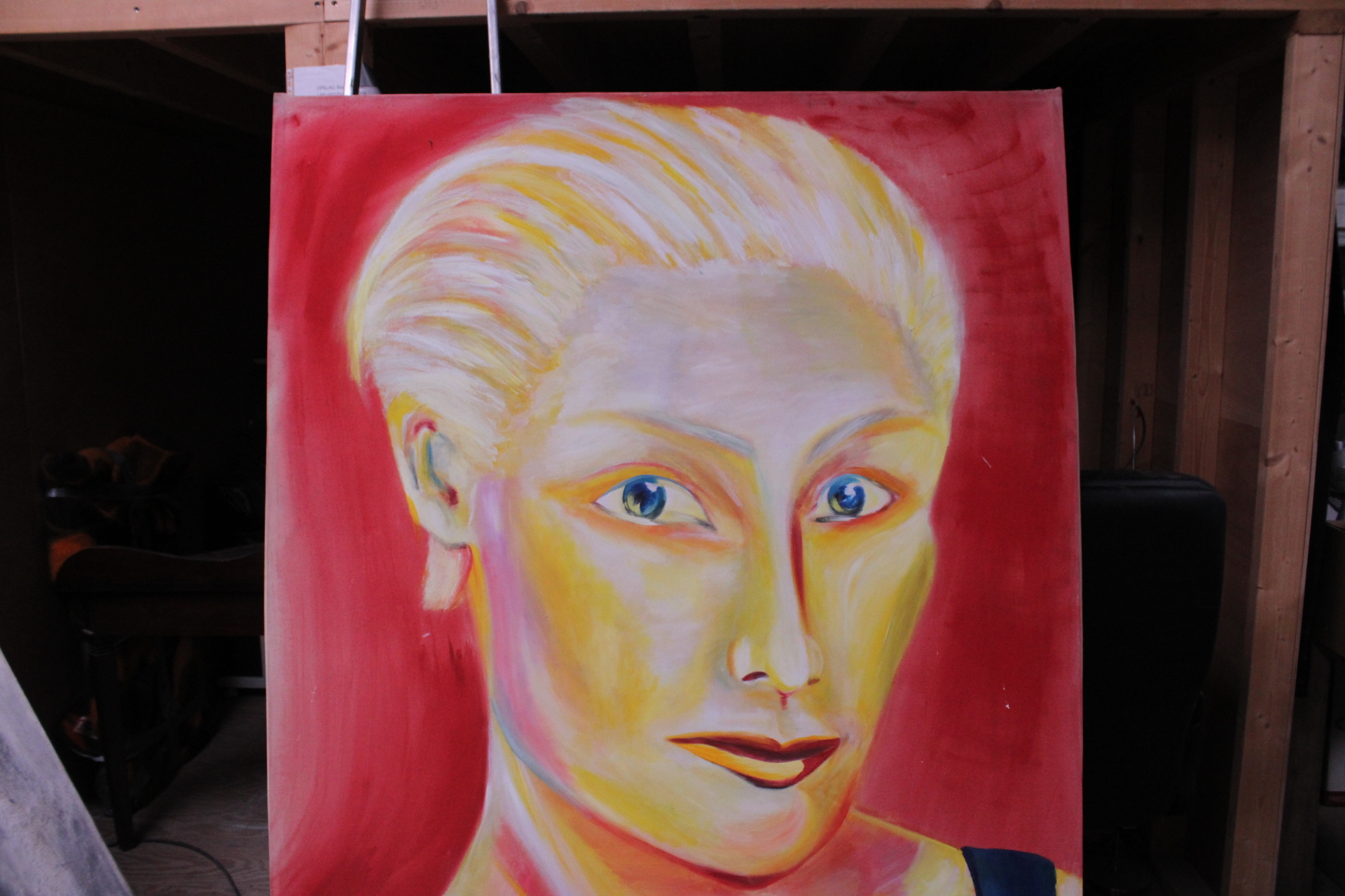 Schilderij portret vrouw met lichtblond haar – foto 3 – kavel bij GSD Auctions, Zoeterwoude