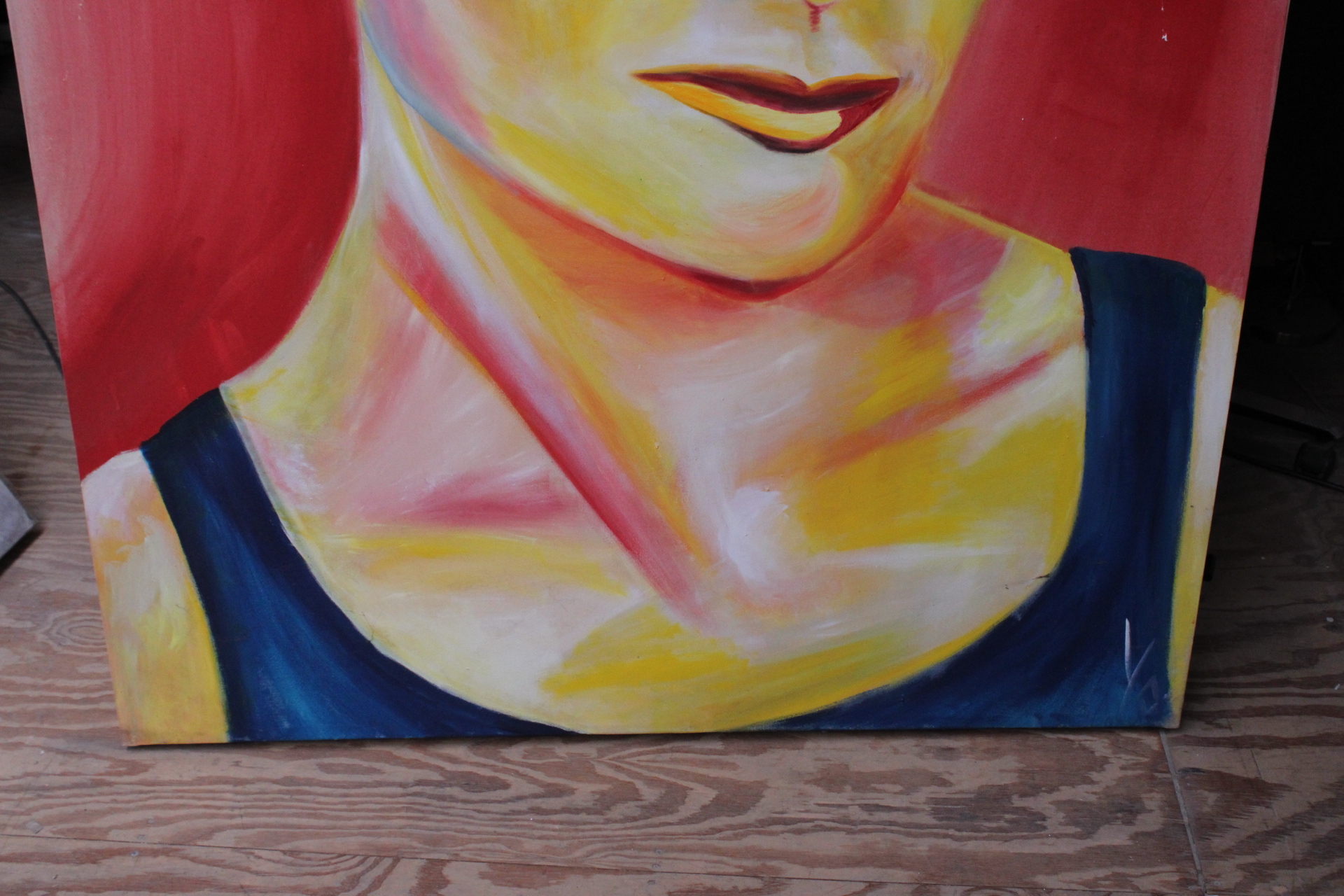 Schilderij portret vrouw met lichtblond haar – foto 4 – kavel bij GSD Auctions, Zoeterwoude