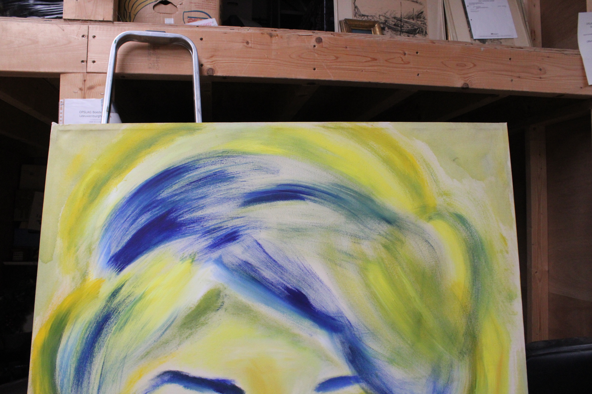 Schilderij grote abstracte vrouwenportret – foto 3 – kavel bij GSD Auctions, Zoeterwoude