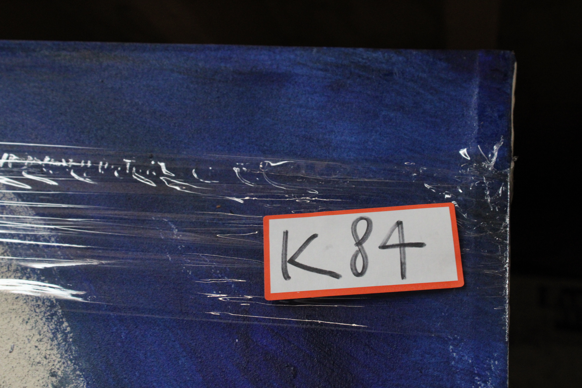 Abstract portretschilderij met blauwe tinten – foto 10 – kavel bij GSD Auctions, Zoeterwoude