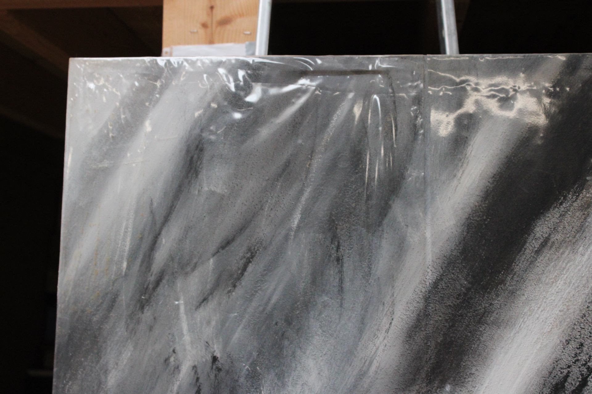 Abstract zwart-wit schilderij – foto 3 – kavel bij GSD Auctions, Zoeterwoude