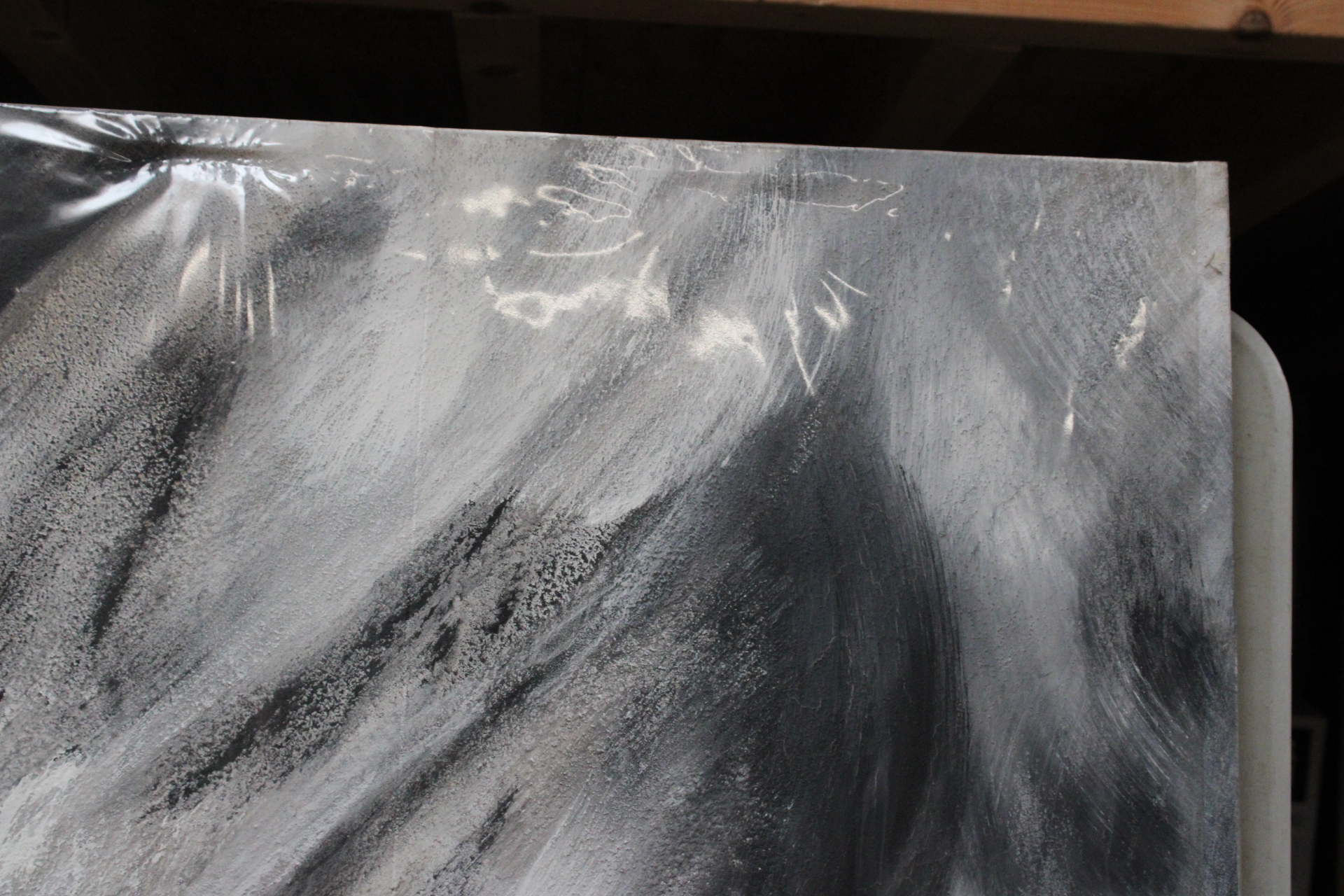 Abstract zwart-wit schilderij – foto 4 – kavel bij GSD Auctions, Zoeterwoude