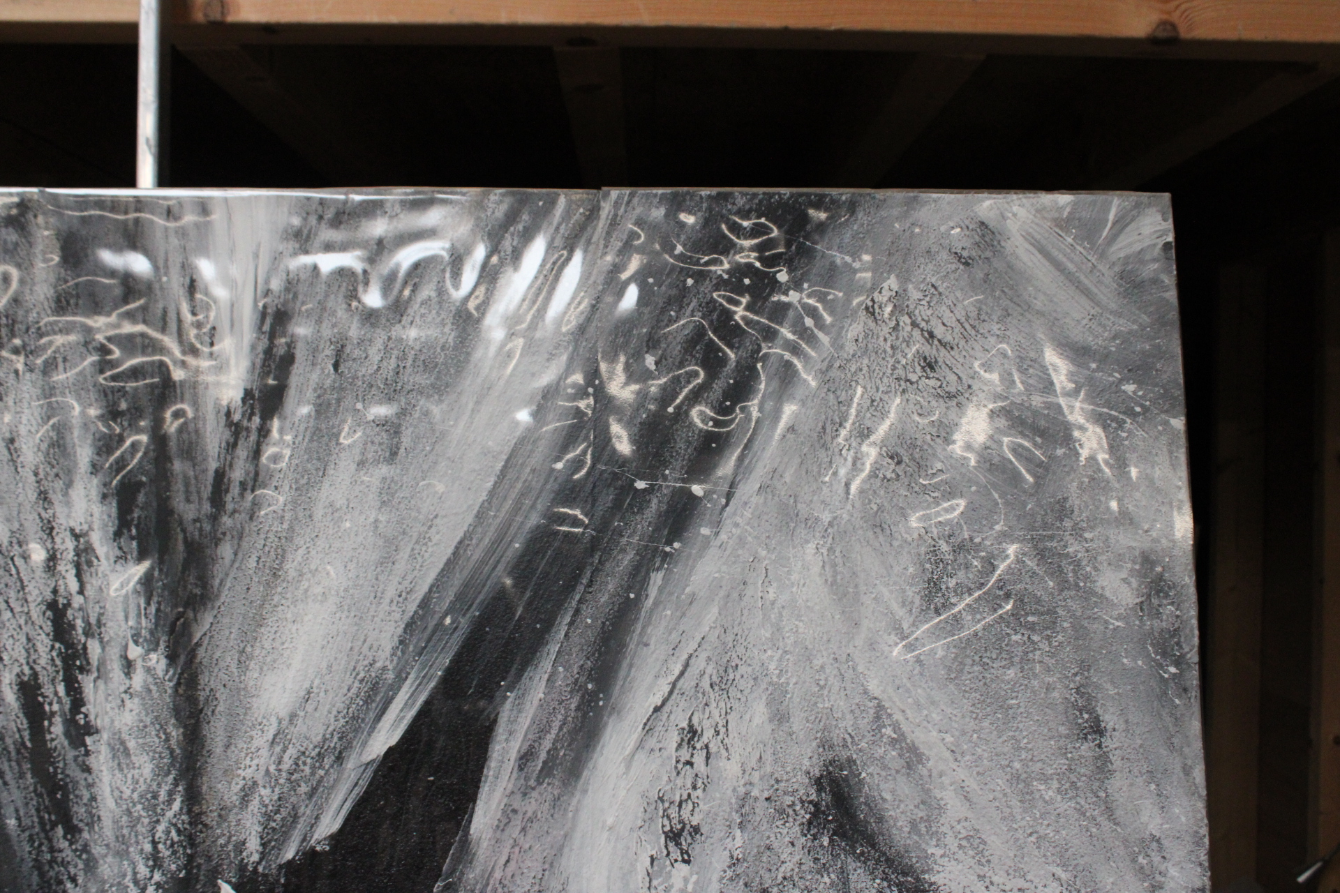 Abstract zwart-wit schilderij – foto 4 – kavel bij GSD Auctions, Zoeterwoude