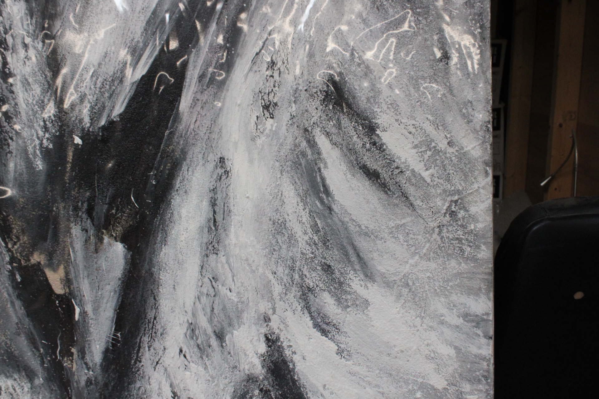 Abstract zwart-wit schilderij – foto 5 – kavel bij GSD Auctions, Zoeterwoude