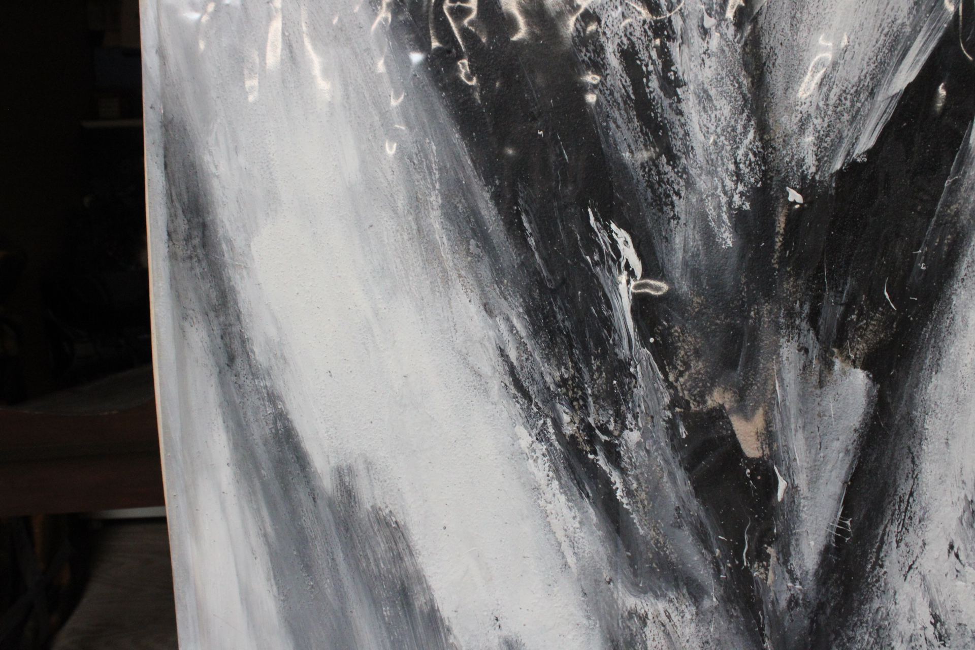 Abstract zwart-wit schilderij – foto 6 – kavel bij GSD Auctions, Zoeterwoude