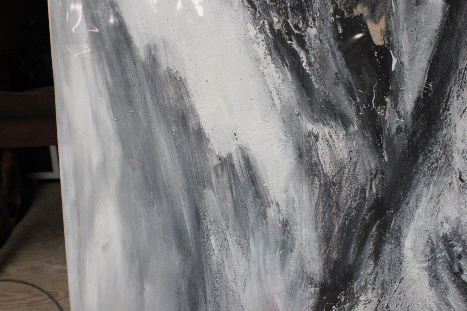 Abstract zwart-wit schilderij – foto 7 – kavel bij GSD Auctions, Zoeterwoude
