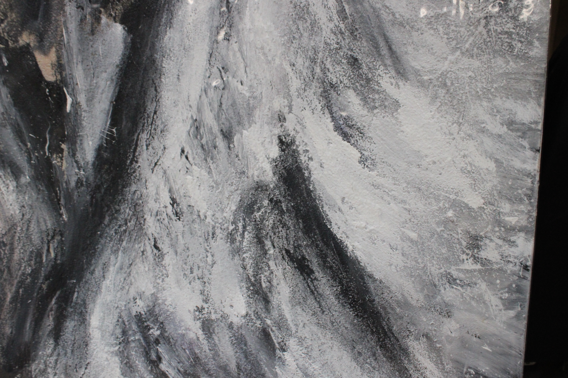 Abstract zwart-wit schilderij – foto 8 – kavel bij GSD Auctions, Zoeterwoude