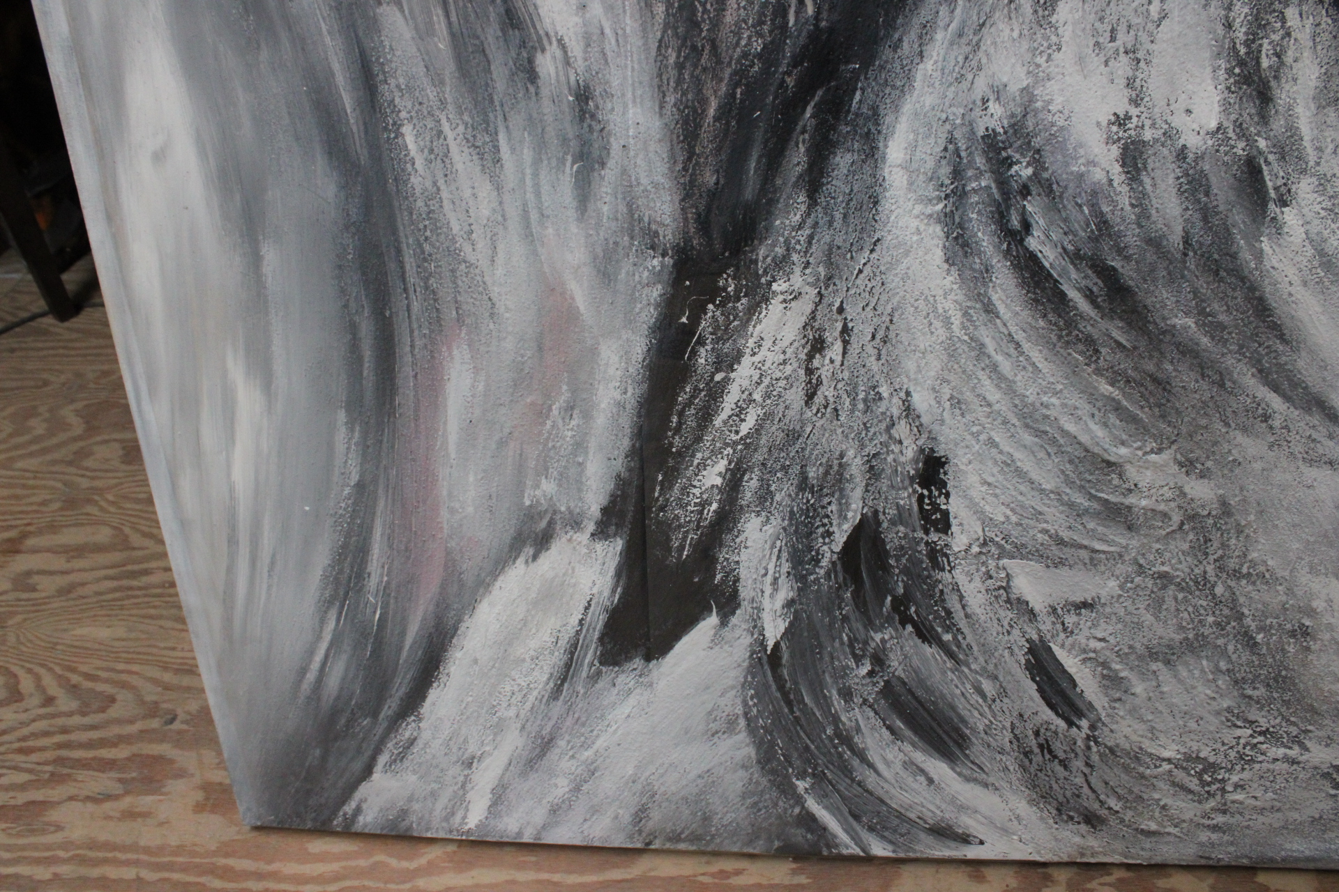 Abstract zwart-wit schilderij – foto 10 – kavel bij GSD Auctions, Zoeterwoude