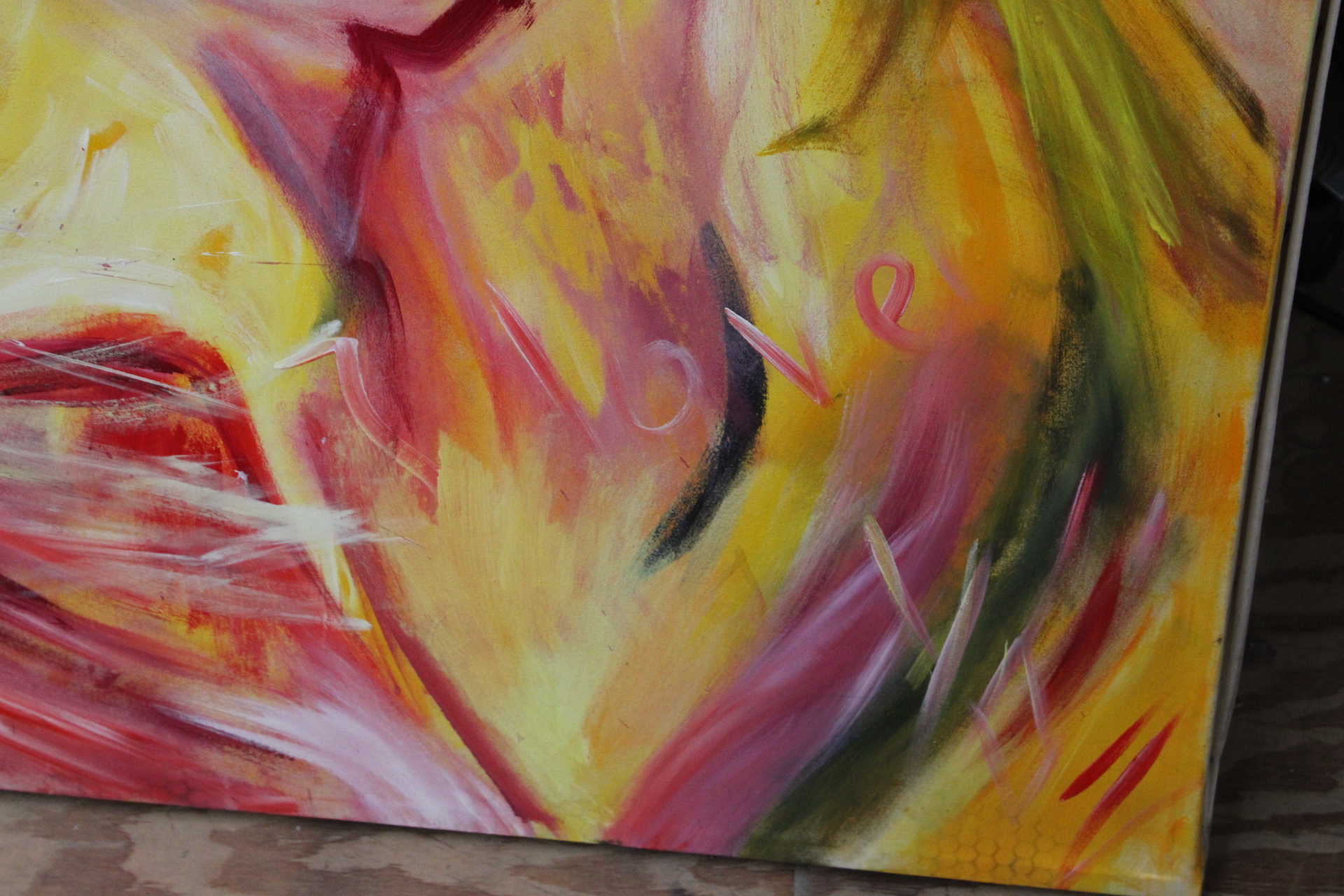 Abstract schilderij met mens en paard – foto 3 – kavel bij GSD Auctions, Zoeterwoude